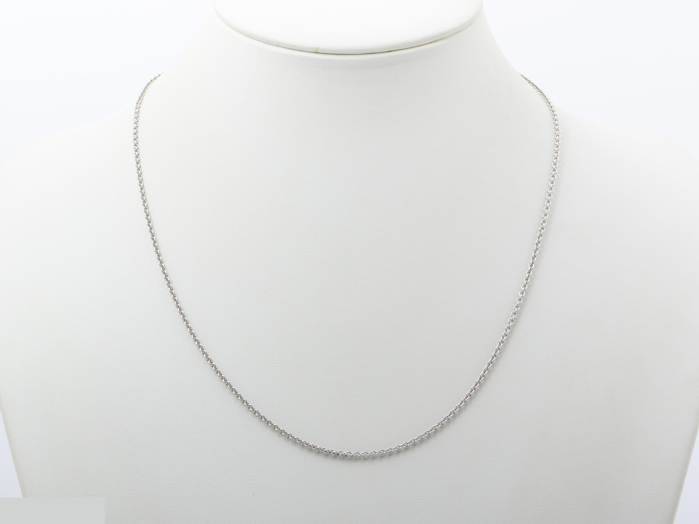 Sellier Chain Necklace, 750WG, 50cm, 7.4g — view 4