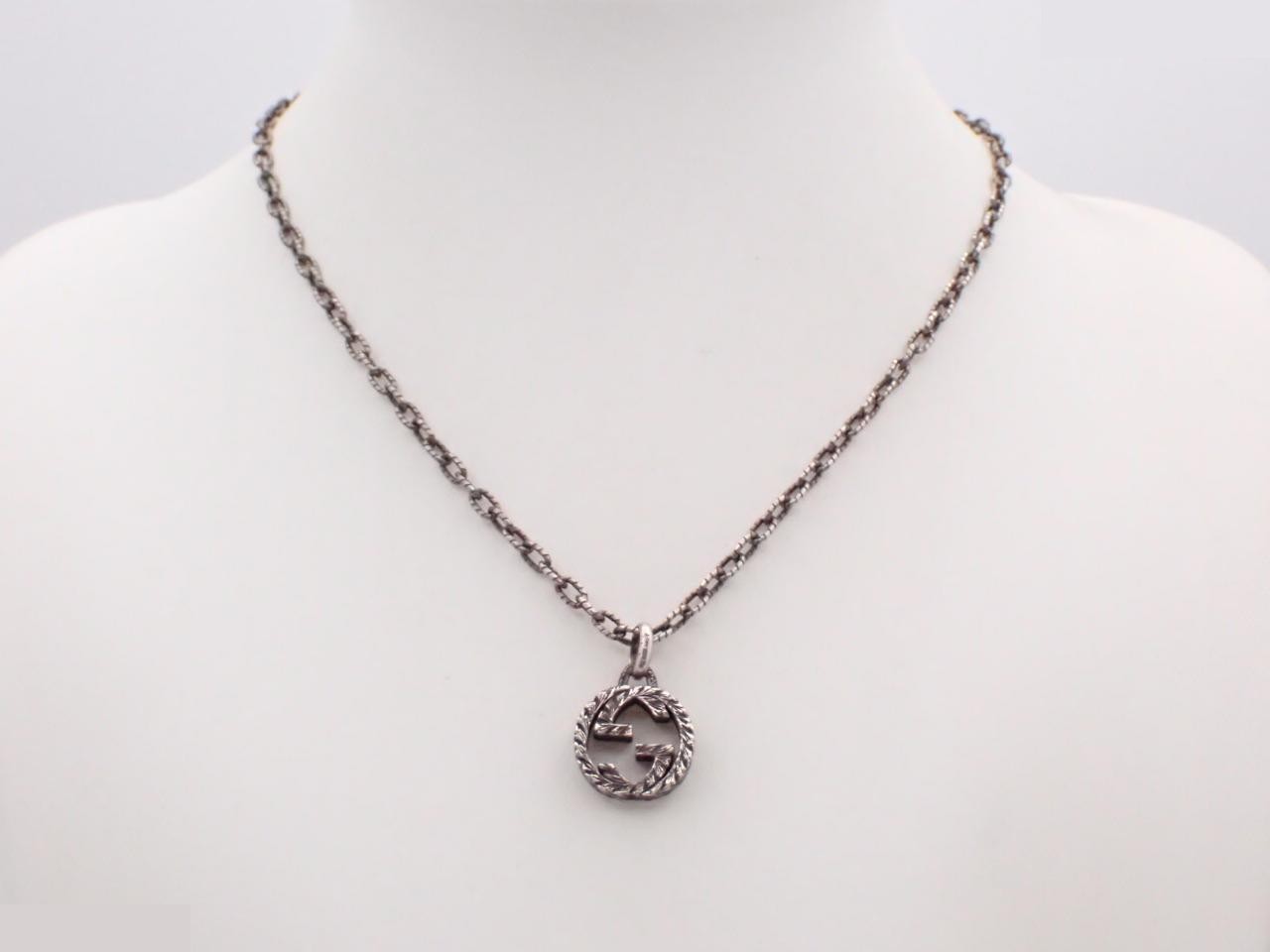 Interlocking G Arabesque Necklace, SV925, 17.8g — view 3