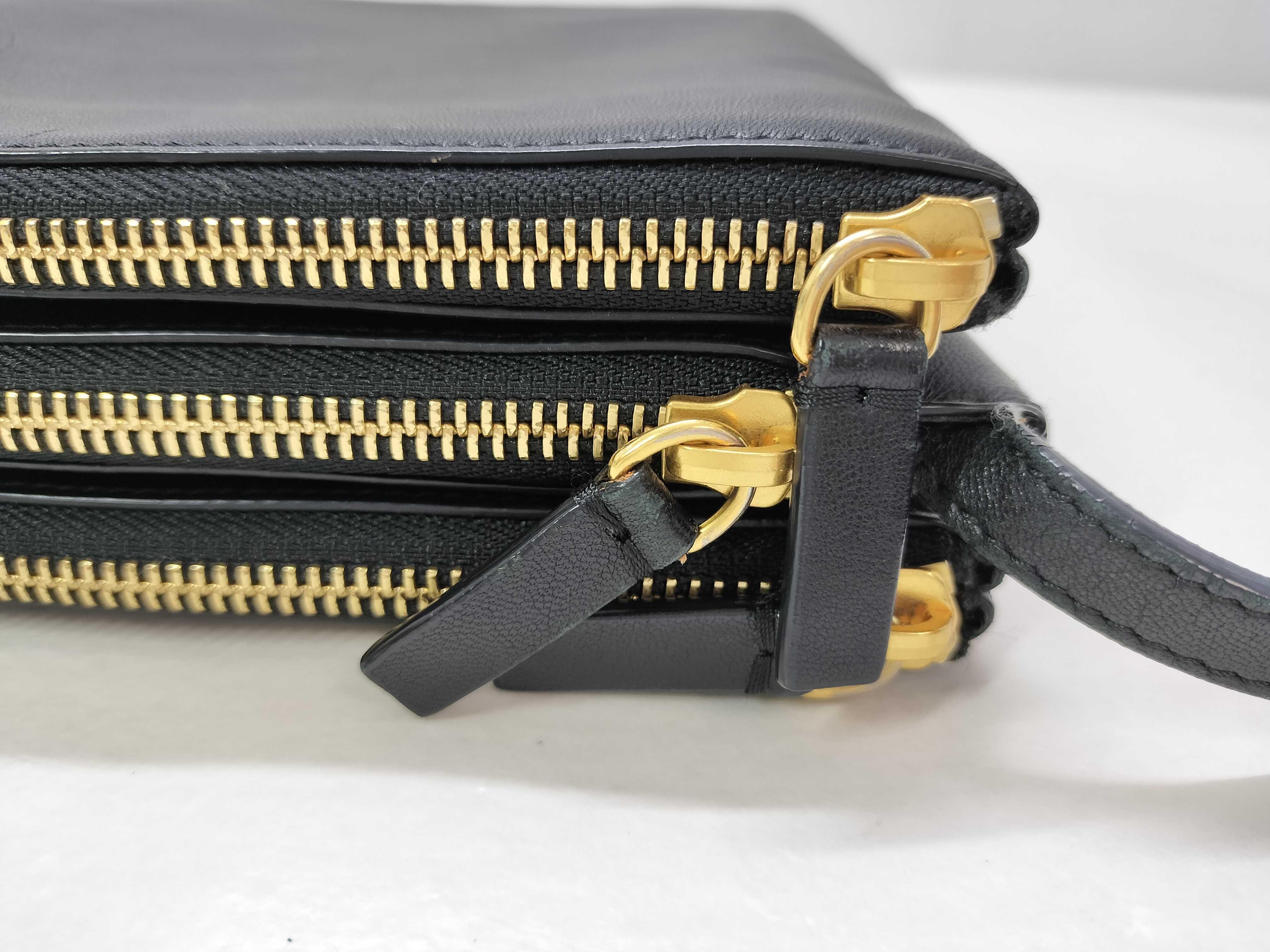 Trio Leather Shoulder Bag, Black, Complete Set — view 11