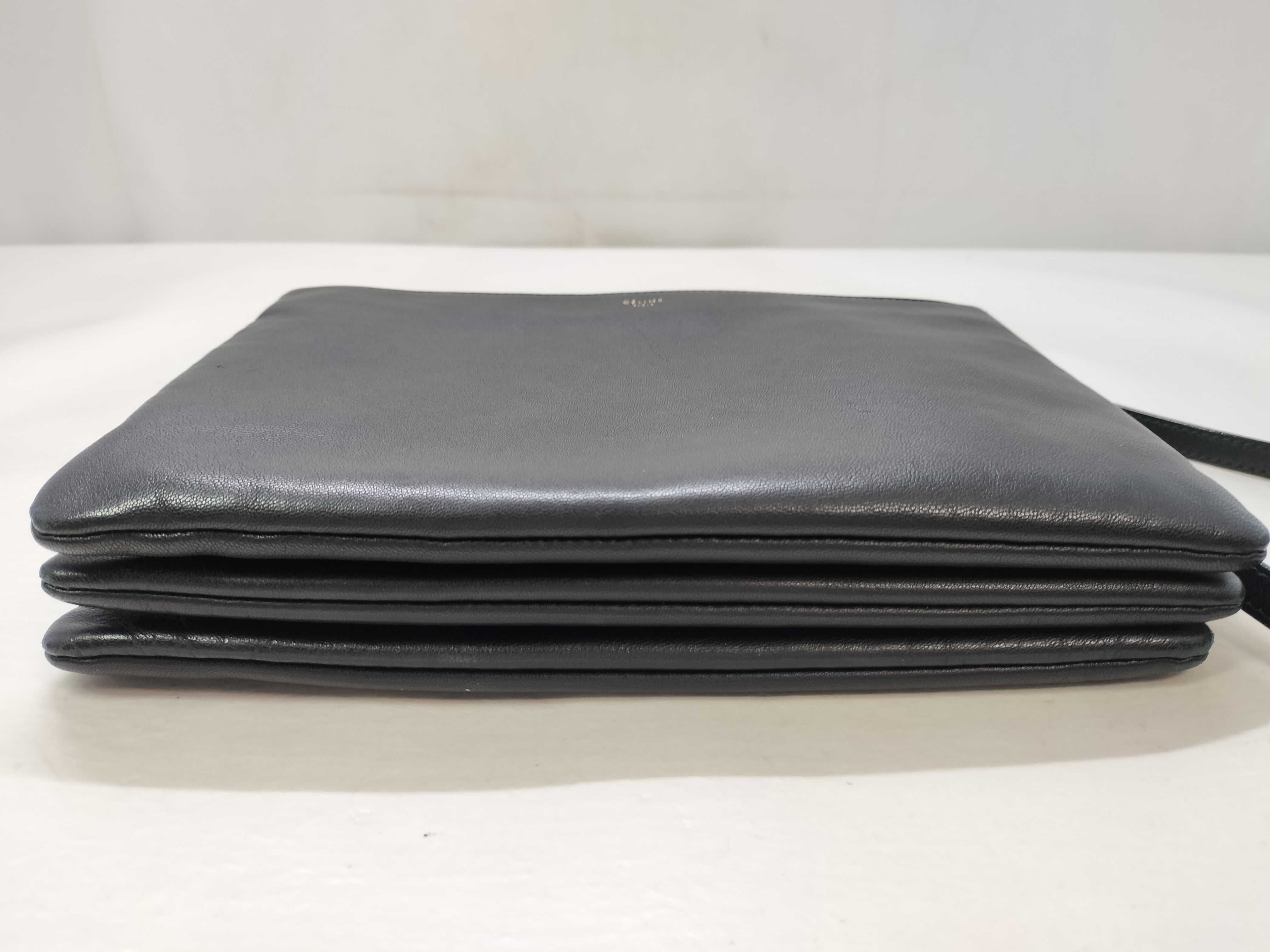 Trio Leather Shoulder Bag, Black, Complete Set — view 12