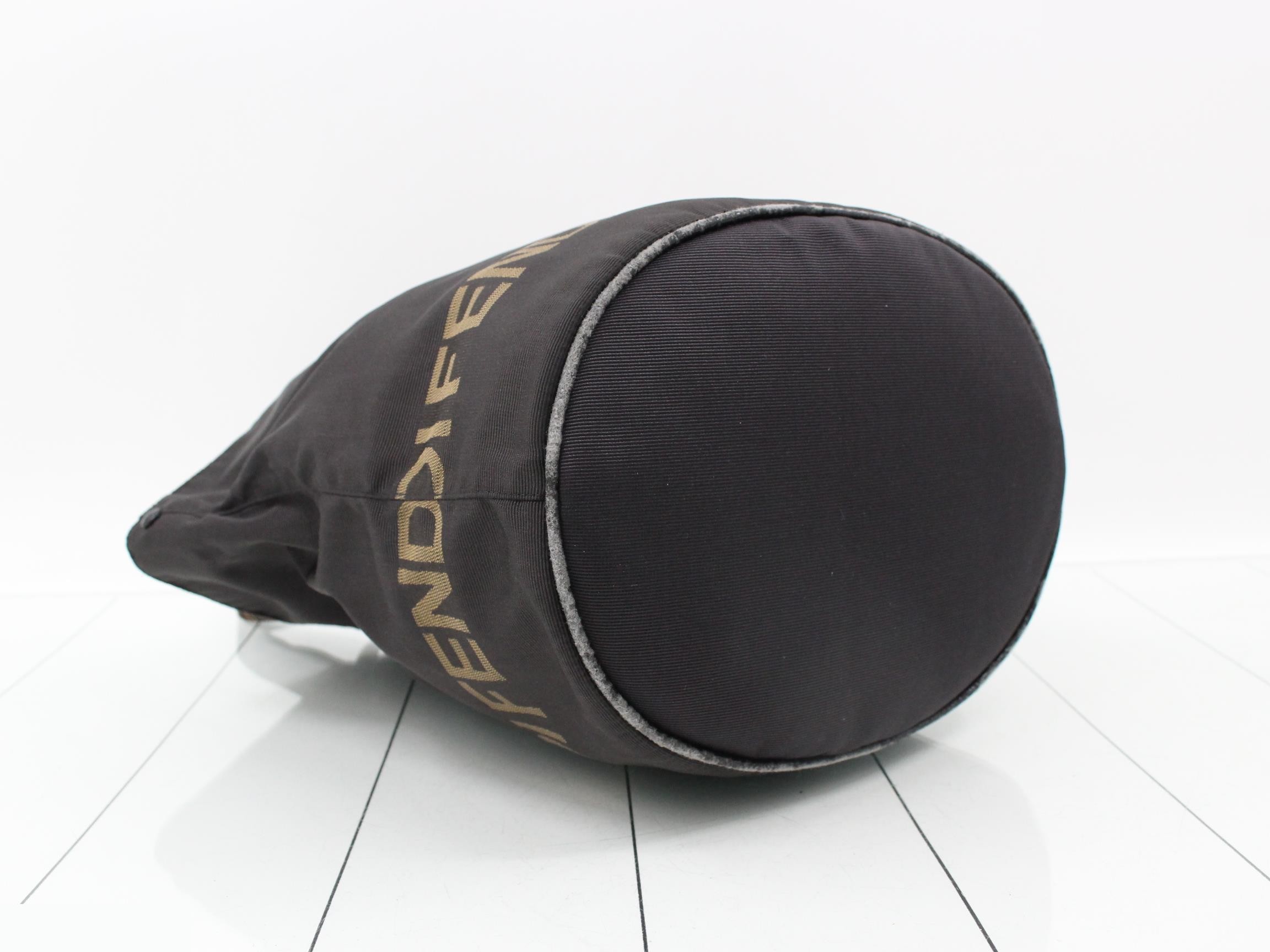 Tote bag, dark brown nylon, with logo. — view 5