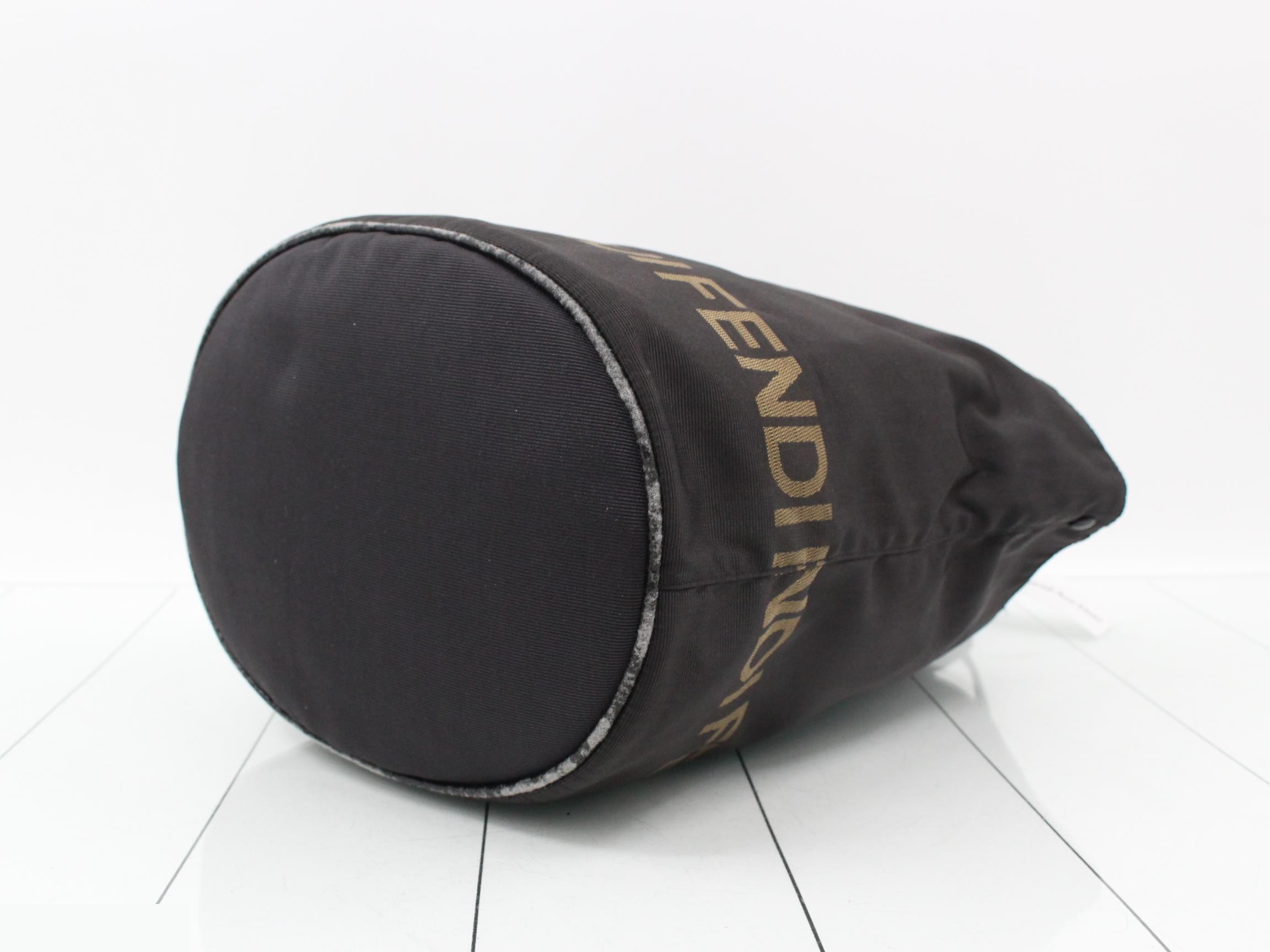 Tote bag, dark brown nylon, with logo. — view 6