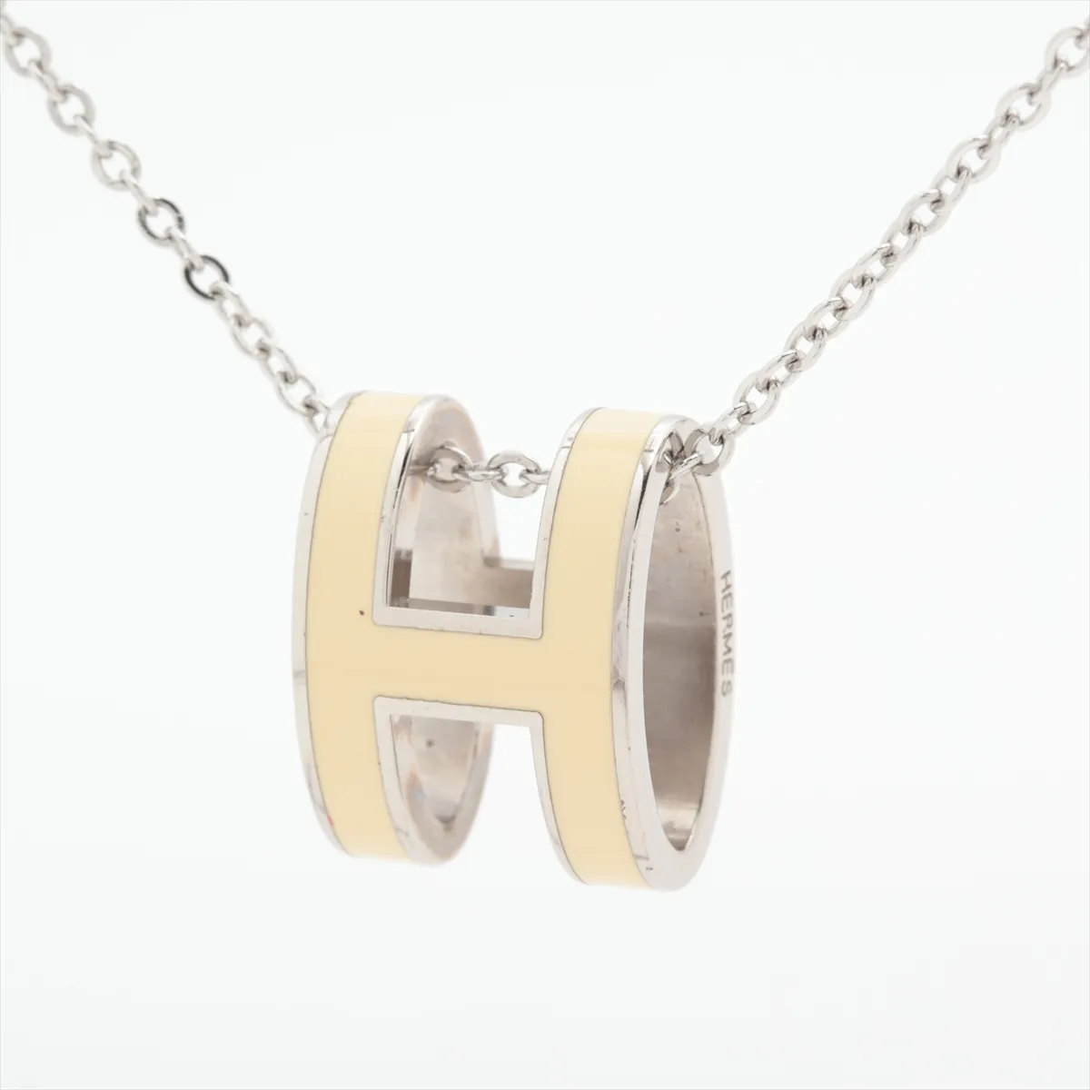Pop H Necklace GP Silver x Ivory — view 2