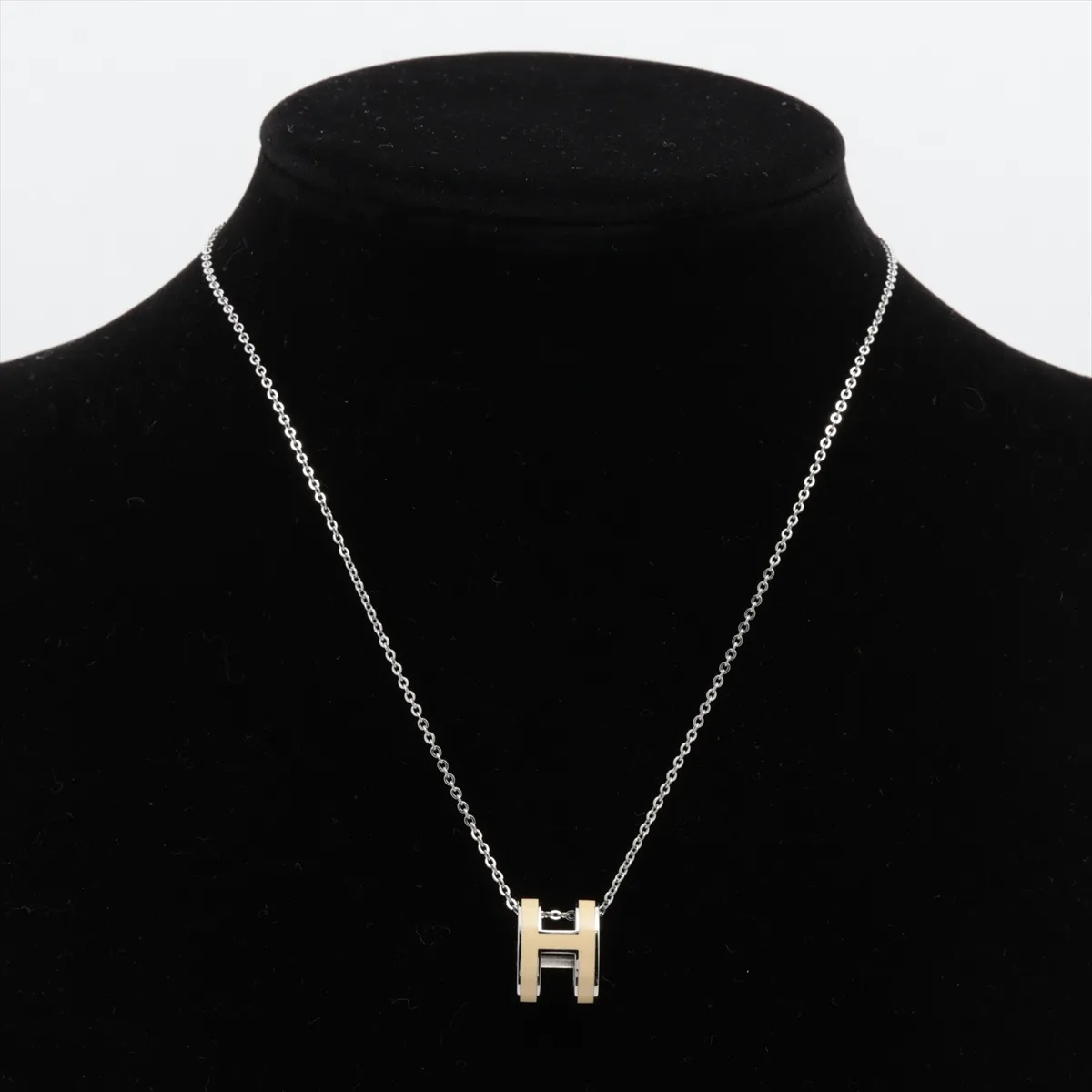 Pop H Necklace GP Silver x Ivory — view 5