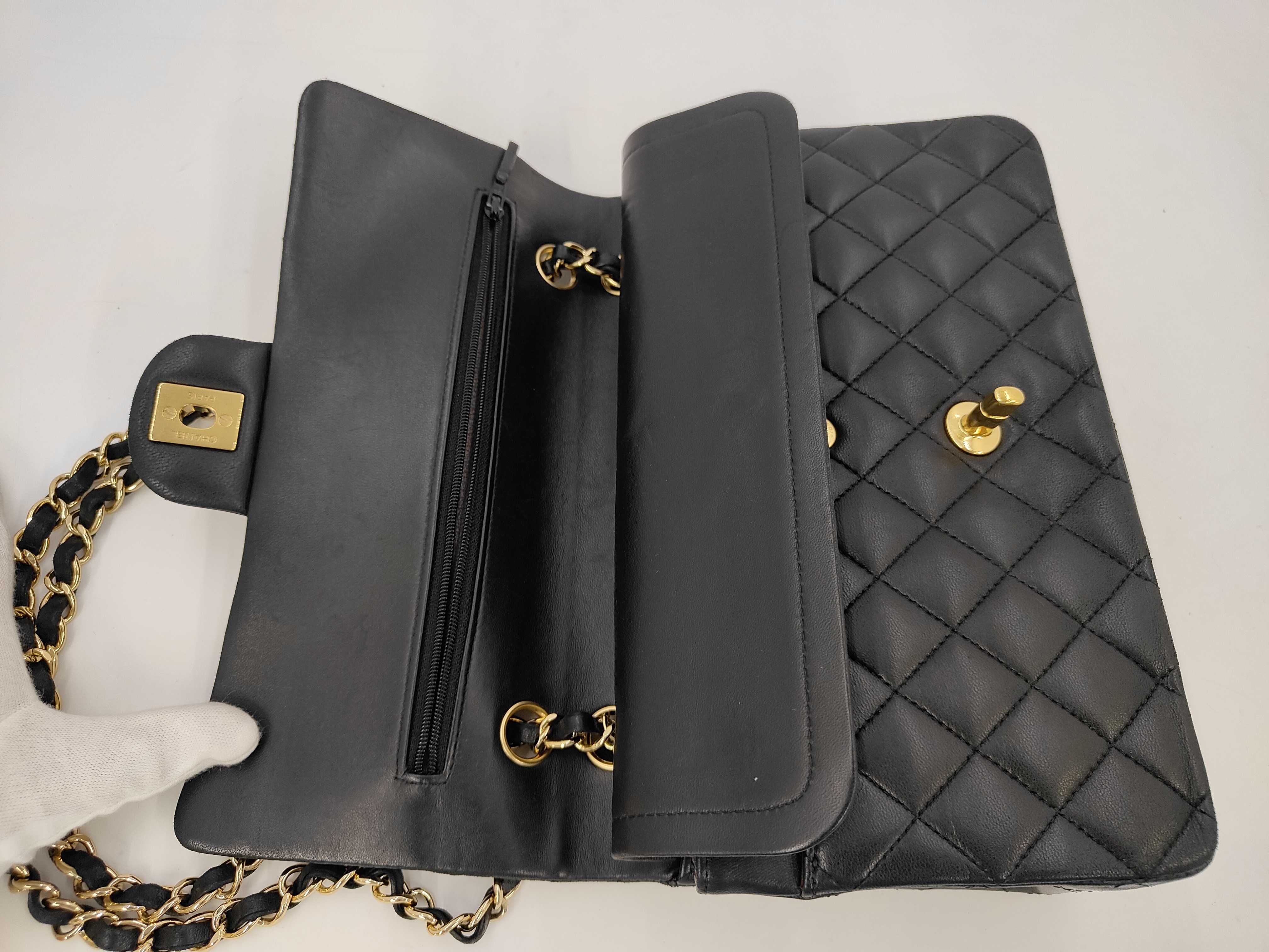 Matelassé 25 Double Flap Double Chain Lambskin Shoulder Bag — view 8
