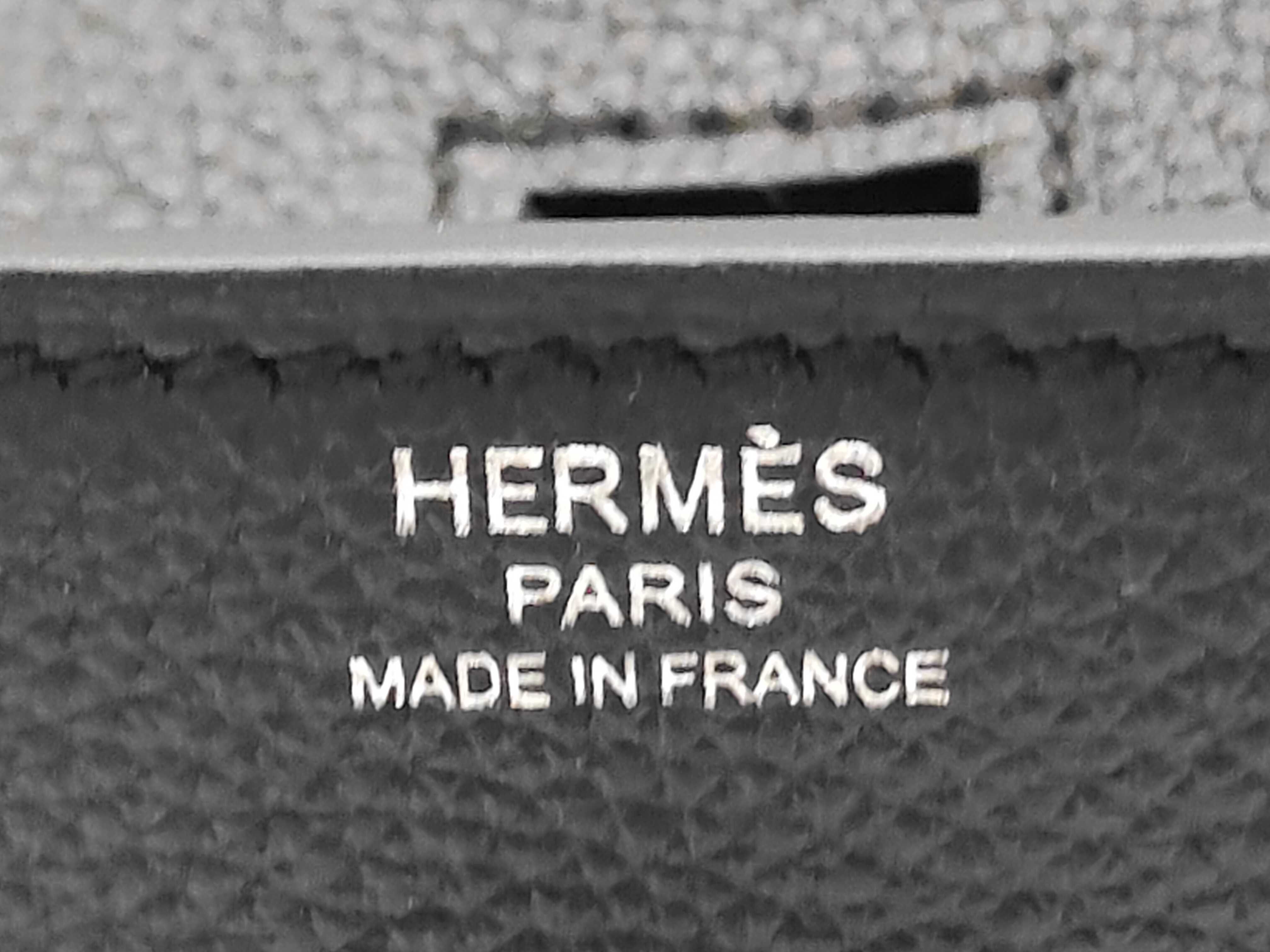 Birkin 25 Togo Noir Silver Hardware G Stamp Seal Handbag — view 7