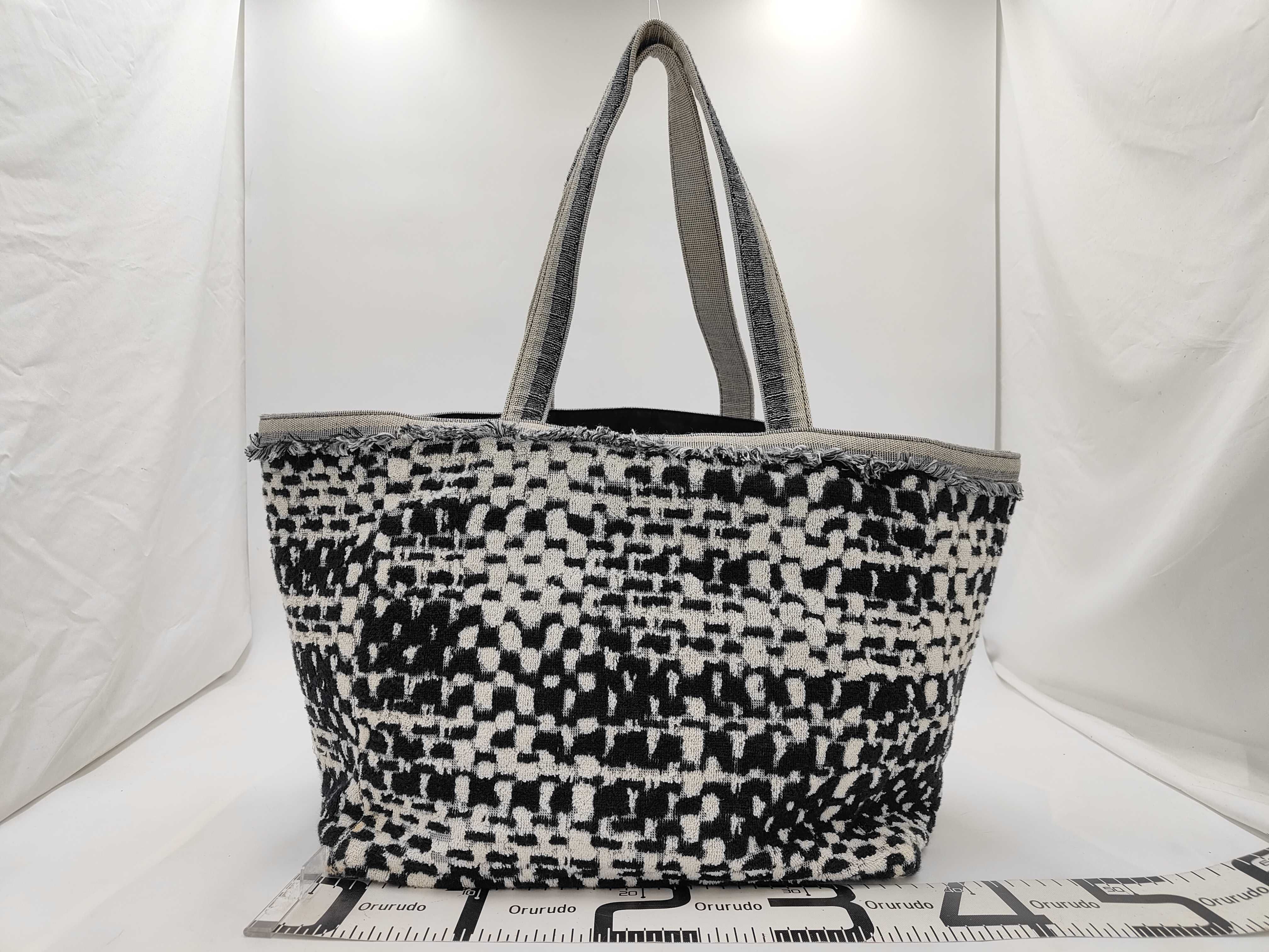 Tote Bag, Terrycloth, Black & White, Dust Bag, Towel Bag — view 2