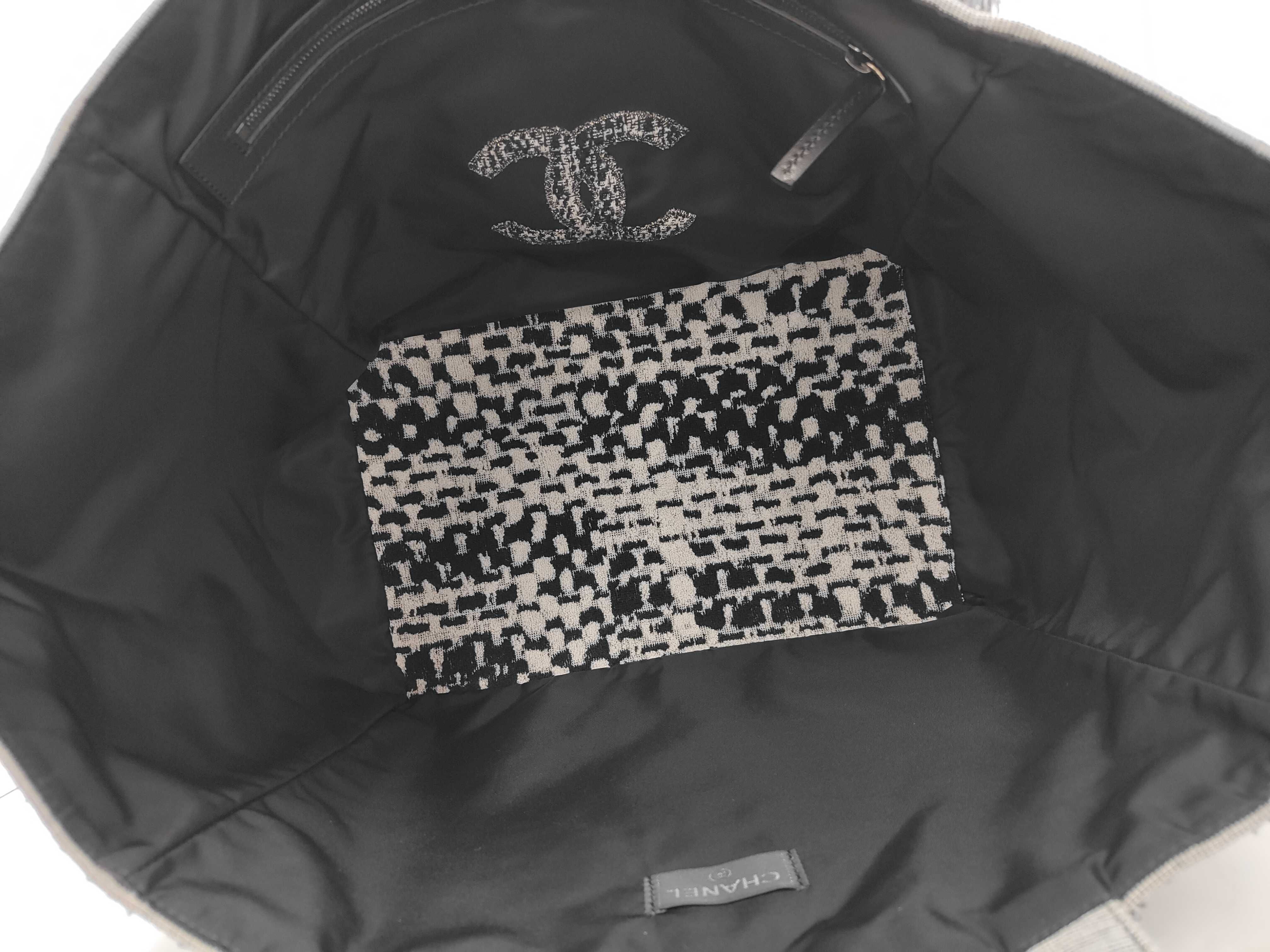 Tote Bag, Terrycloth, Black & White, Dust Bag, Towel Bag — view 8
