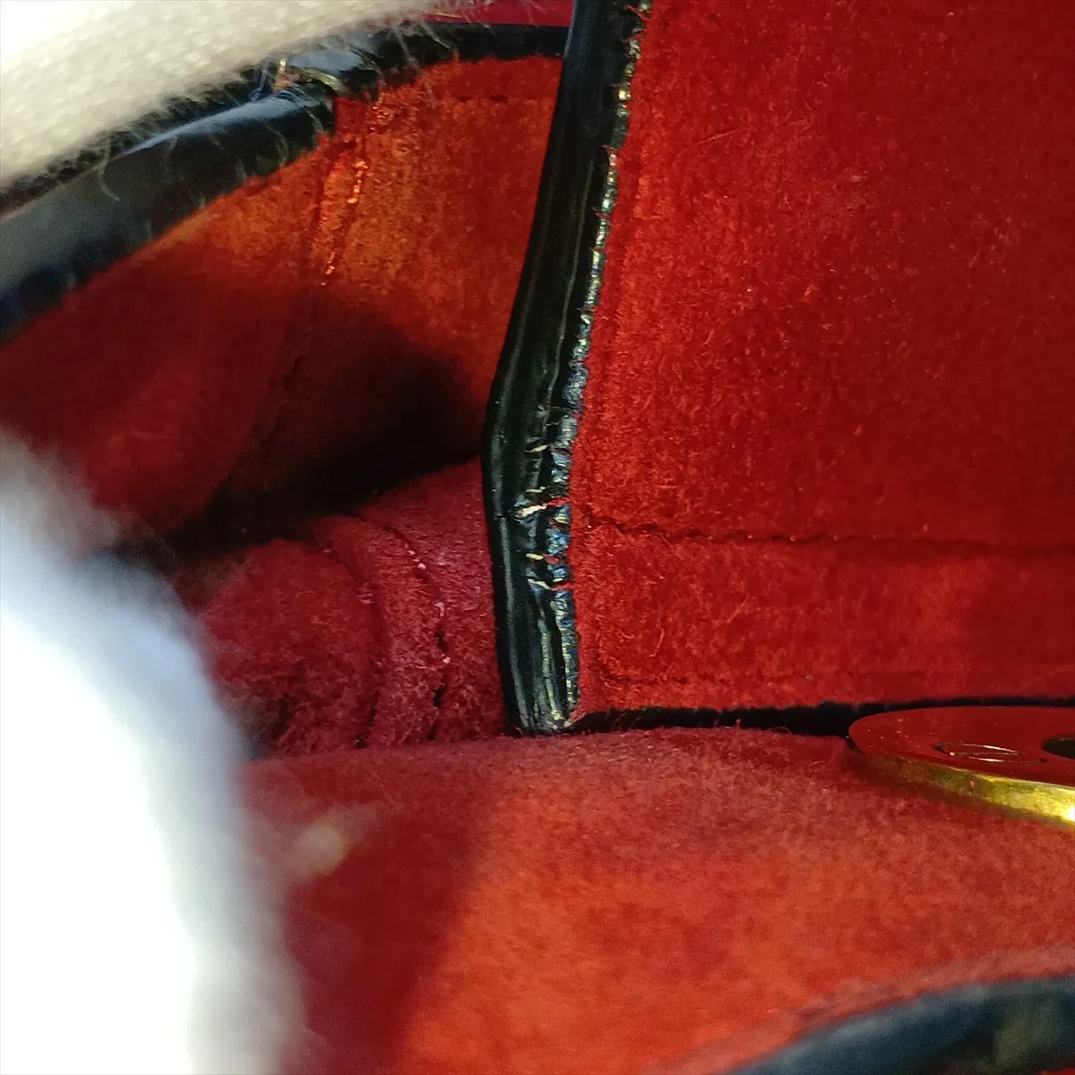 Lady Dior Cannage Leather x Studs 2-Way Handbag Red — view 13