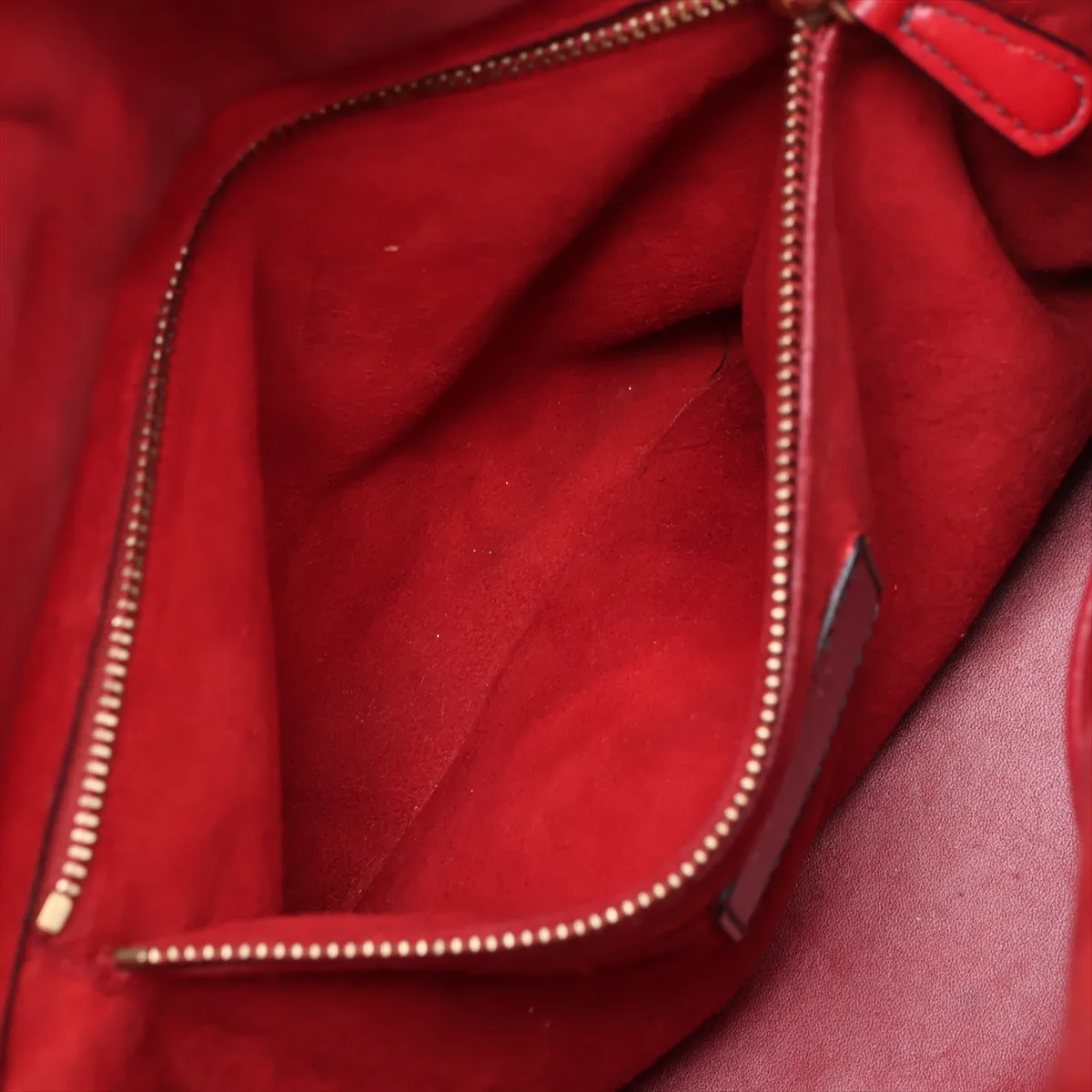 Lady Dior Cannage Leather x Studs 2-Way Handbag Red — view 9