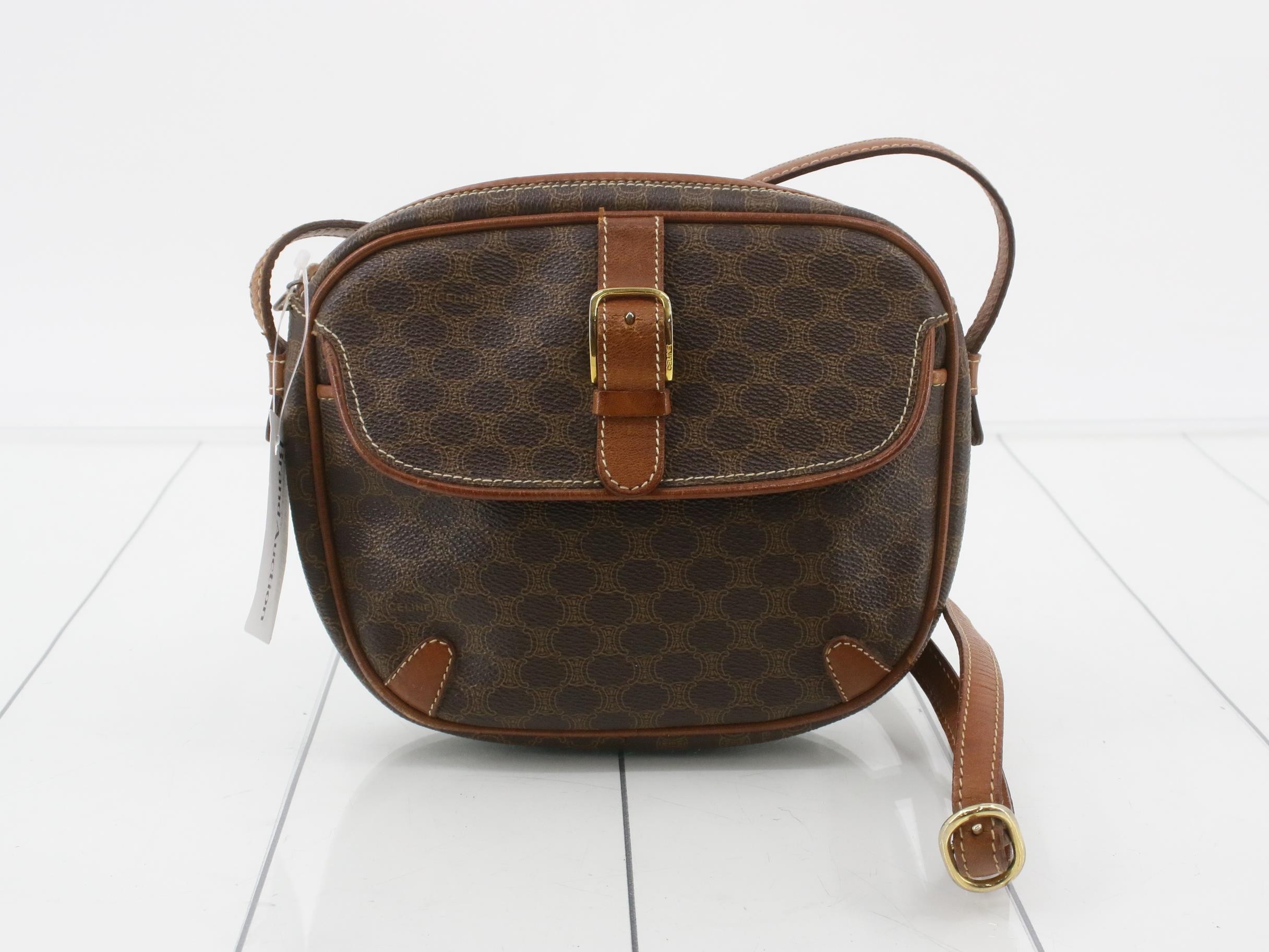 Macadam shoulder bag brown PVC