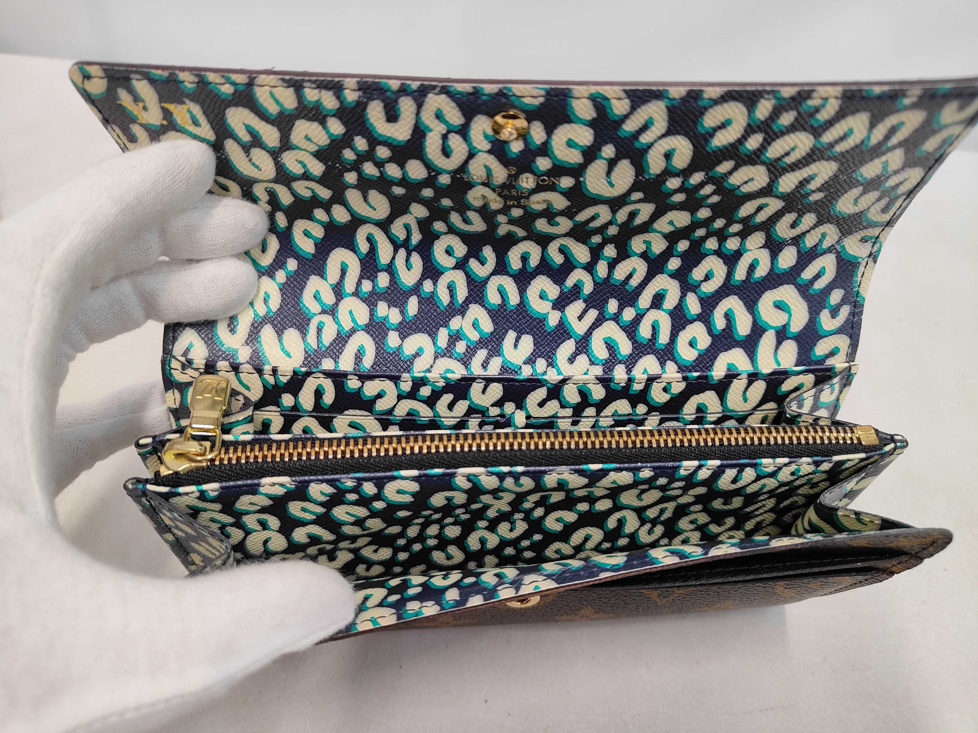 M60104 Monogram Portefeuille Sarah Leopard Wallet with Box and Dust Bag — view 6