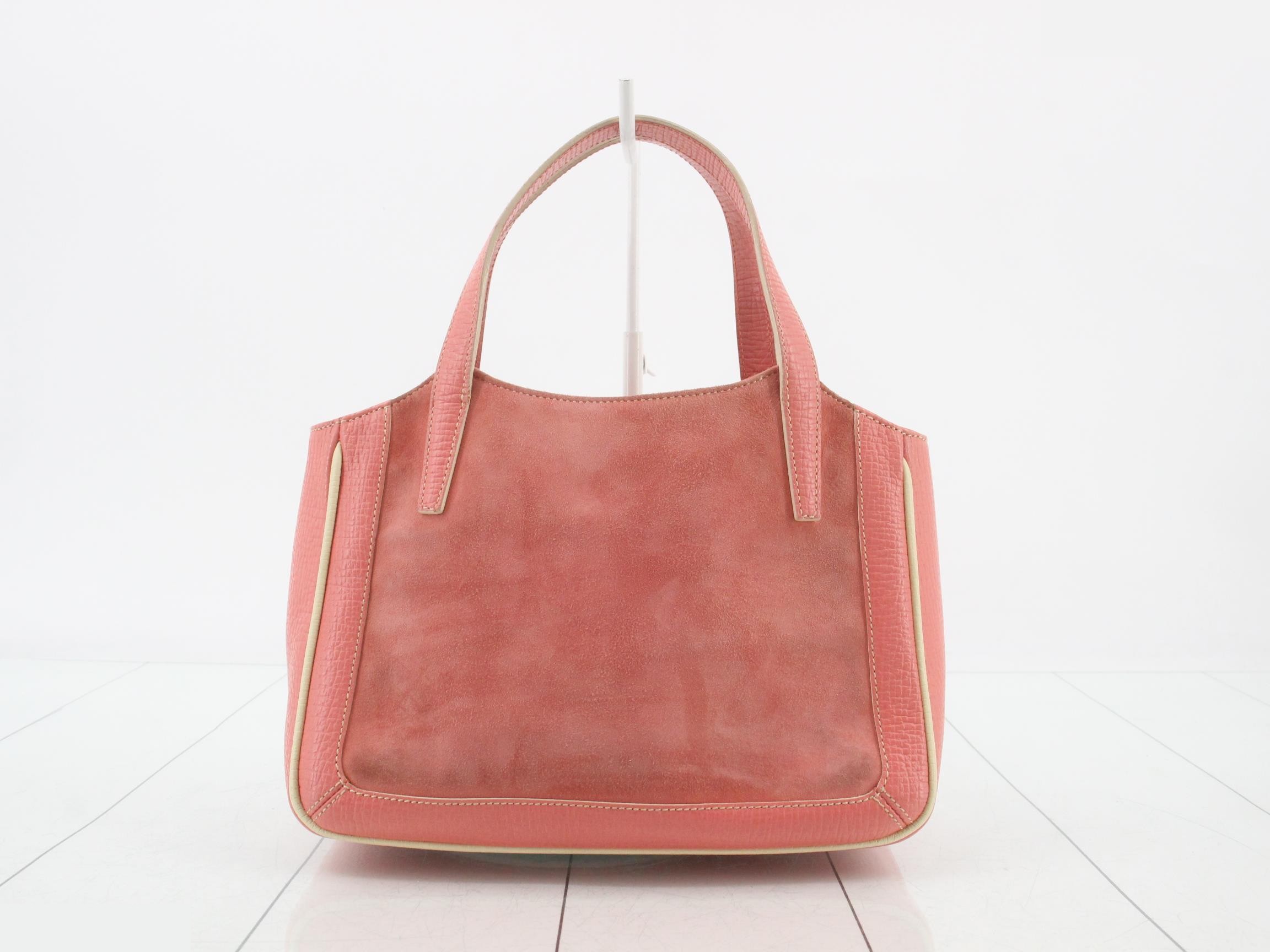 Leather tote bag, pink — view 2