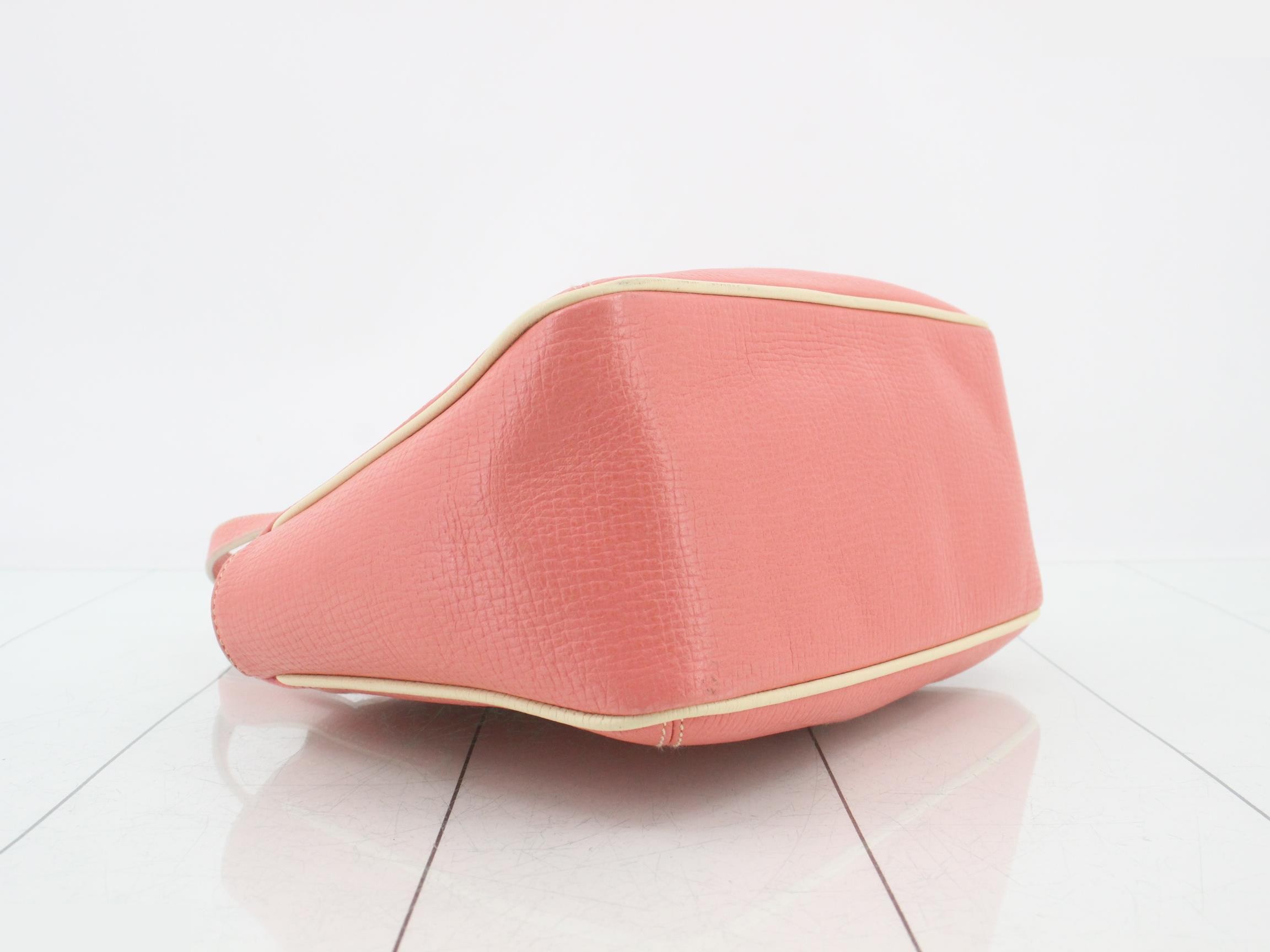 Leather tote bag, pink — view 5