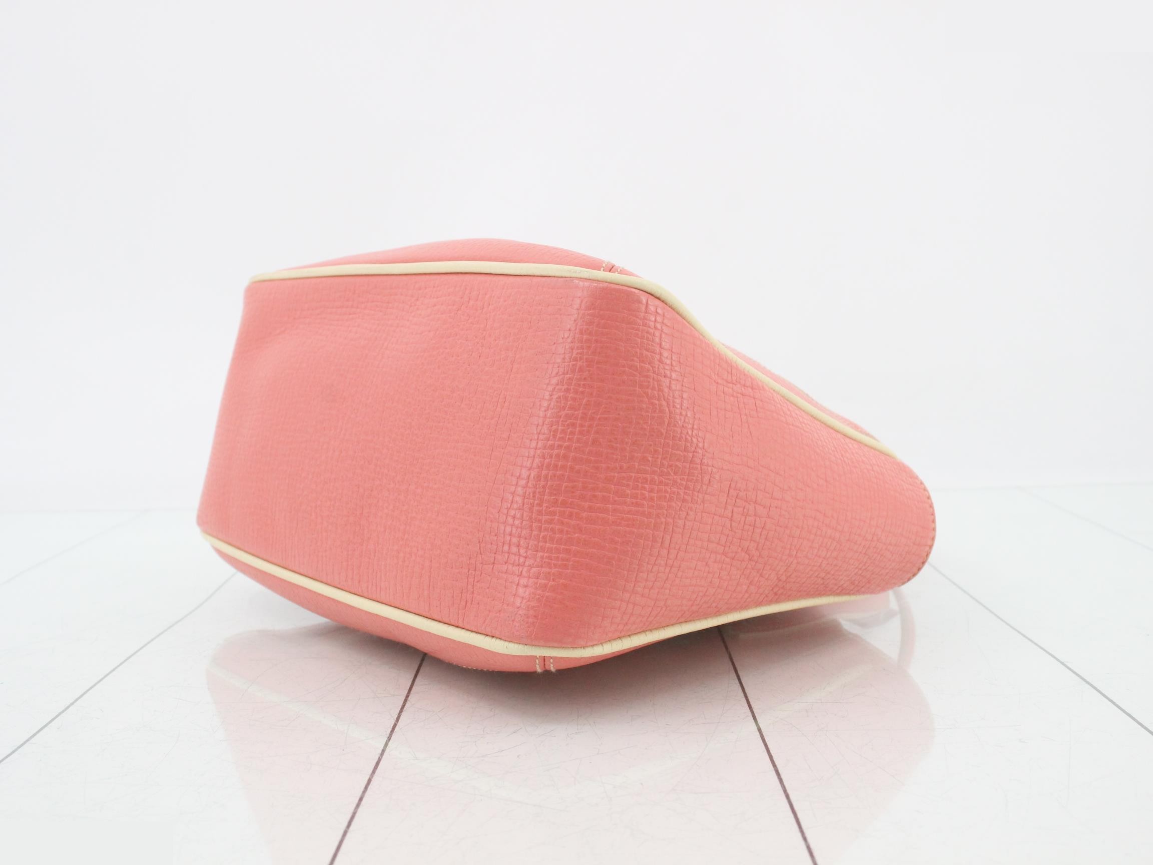 Leather tote bag, pink — view 6