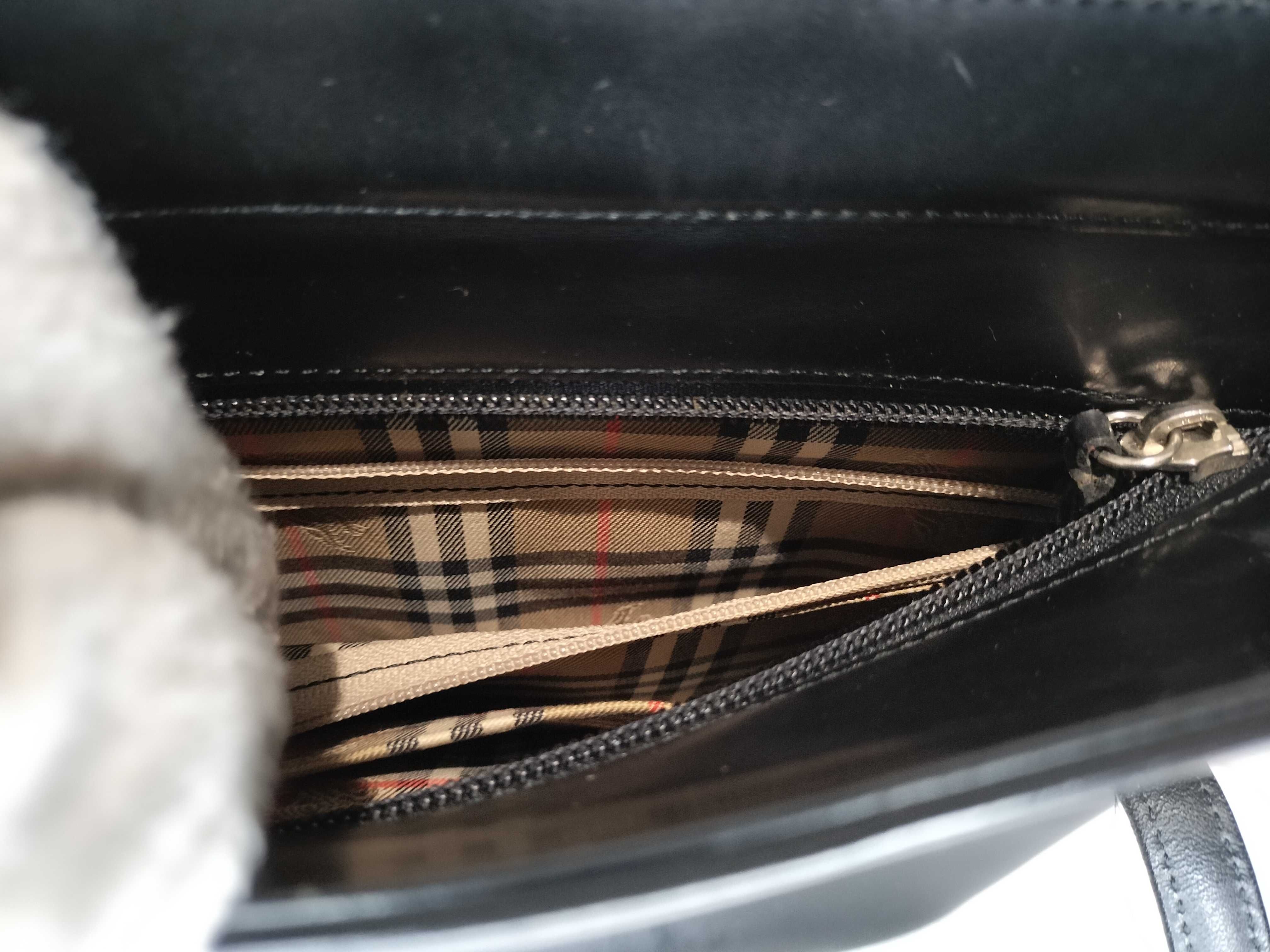 Leather Check Pattern Handbag — view 11