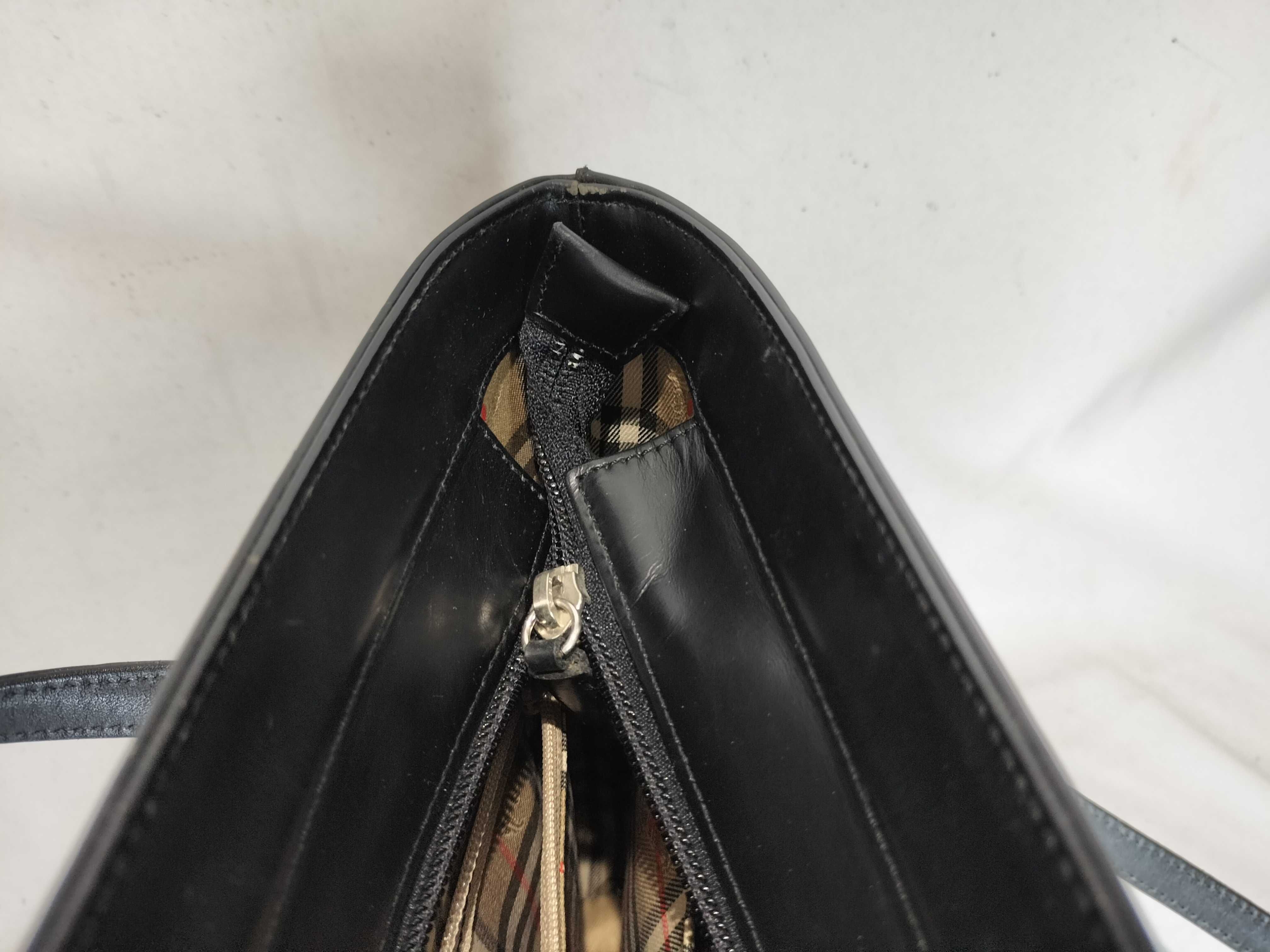 Leather Check Pattern Handbag — view 12