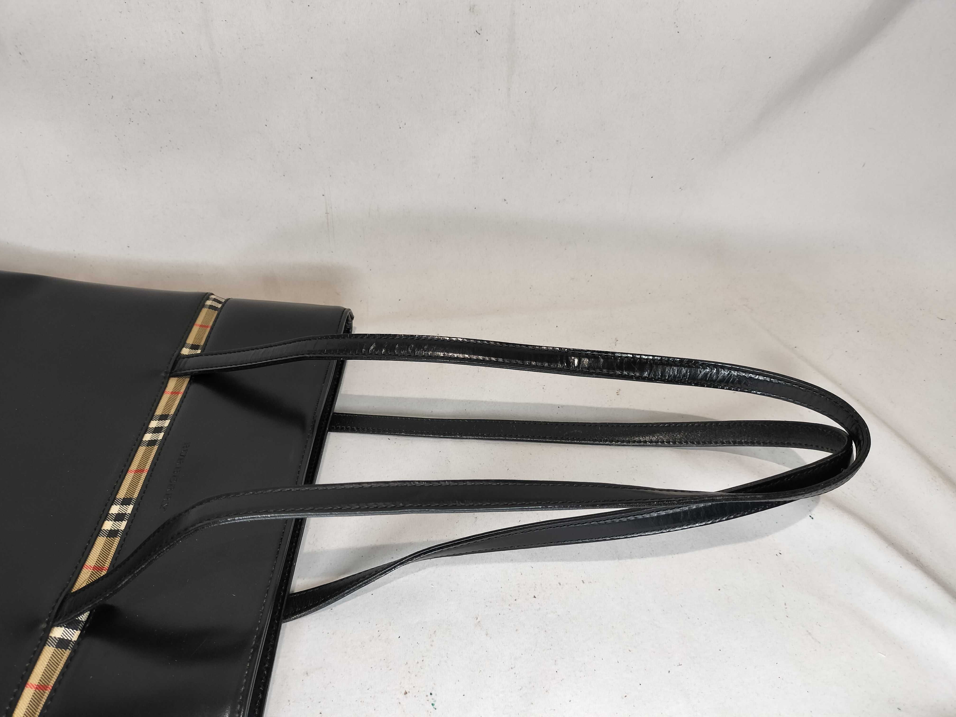 Leather Check Pattern Handbag — view 4