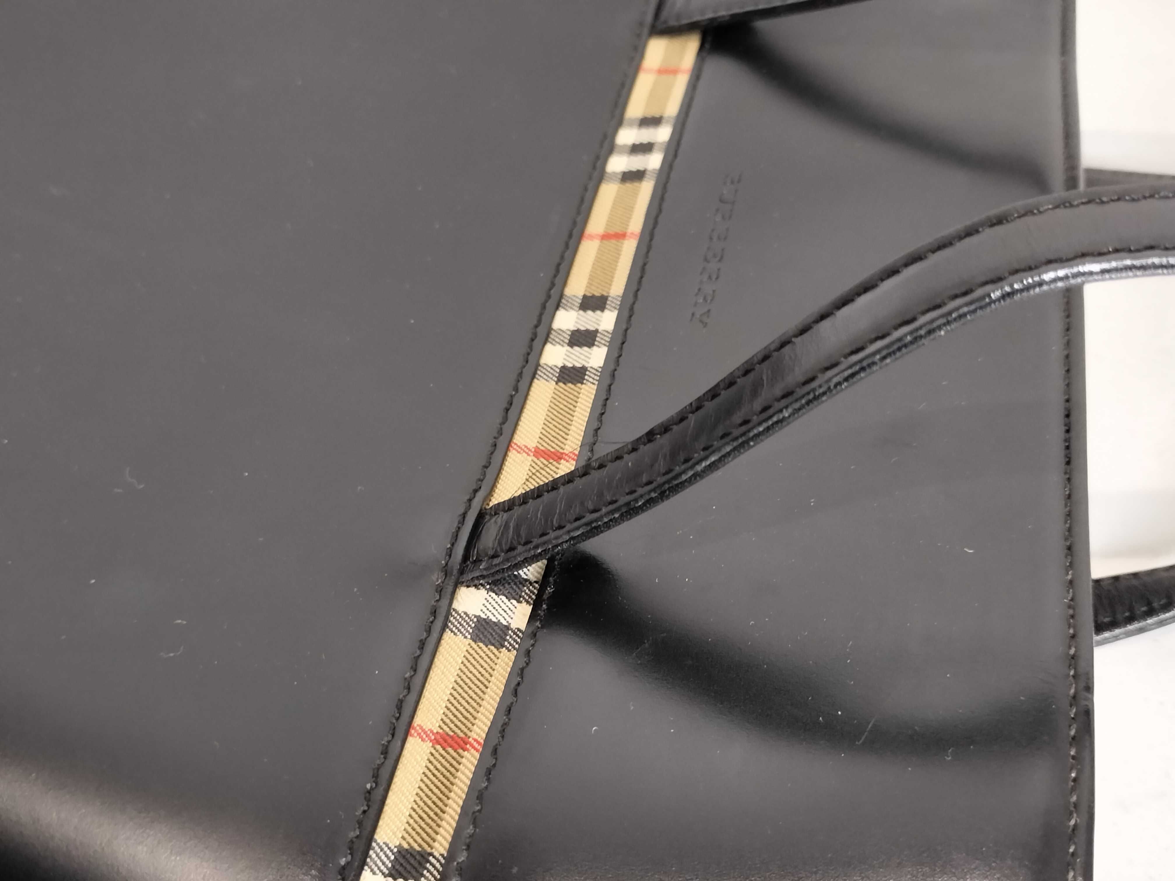 Leather Check Pattern Handbag — view 6