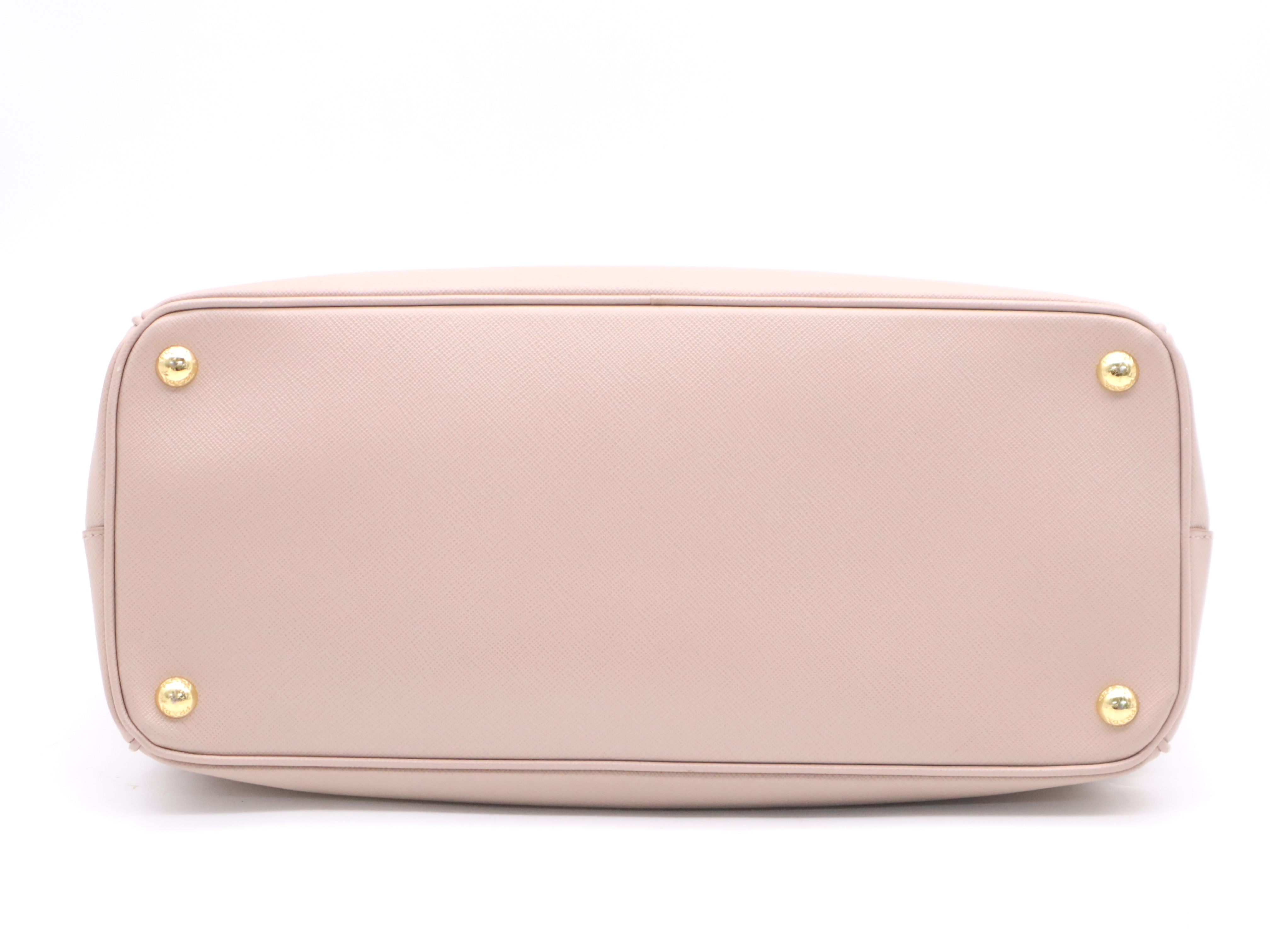 Leather Triangle Logo Pink Handbag with Gold Hardware and Dust Bag — view 4