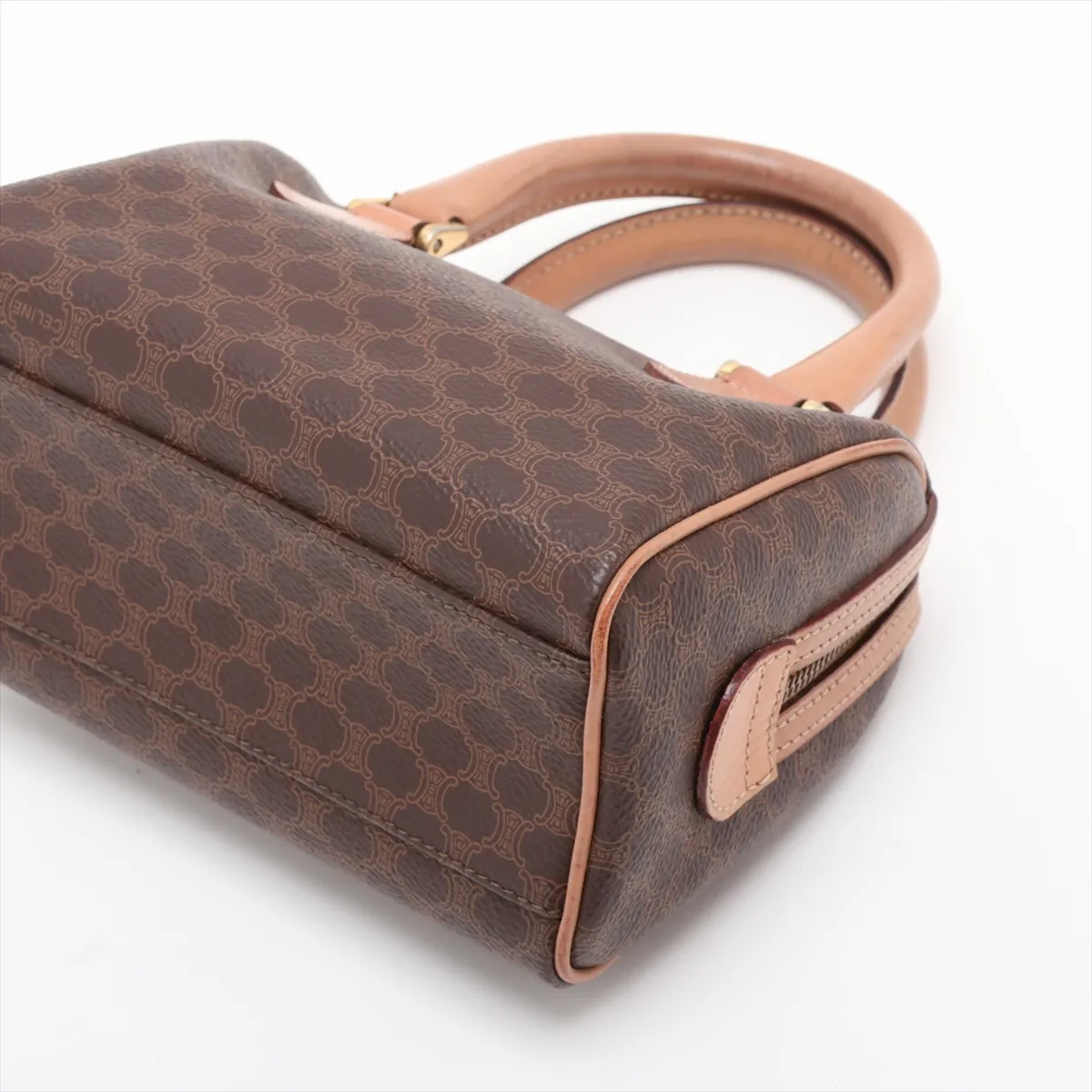 Macadam PVC x Leather Handbag, Brown — view 3