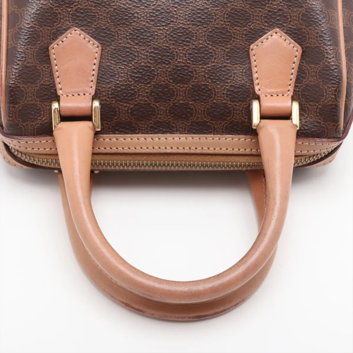 Macadam PVC x Leather Handbag, Brown — view 5