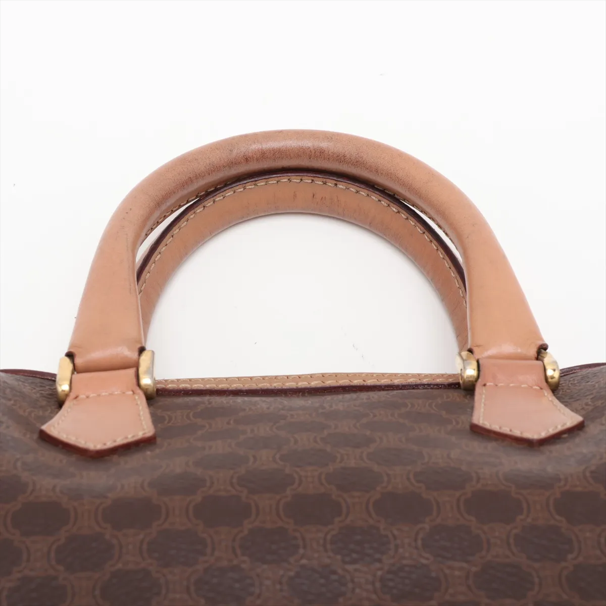 Macadam PVC x Leather Handbag, Brown — view 6