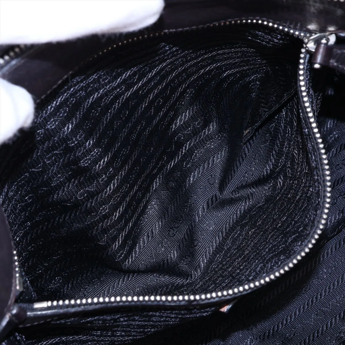 Leather 2-Way Handbag, Black — view 9