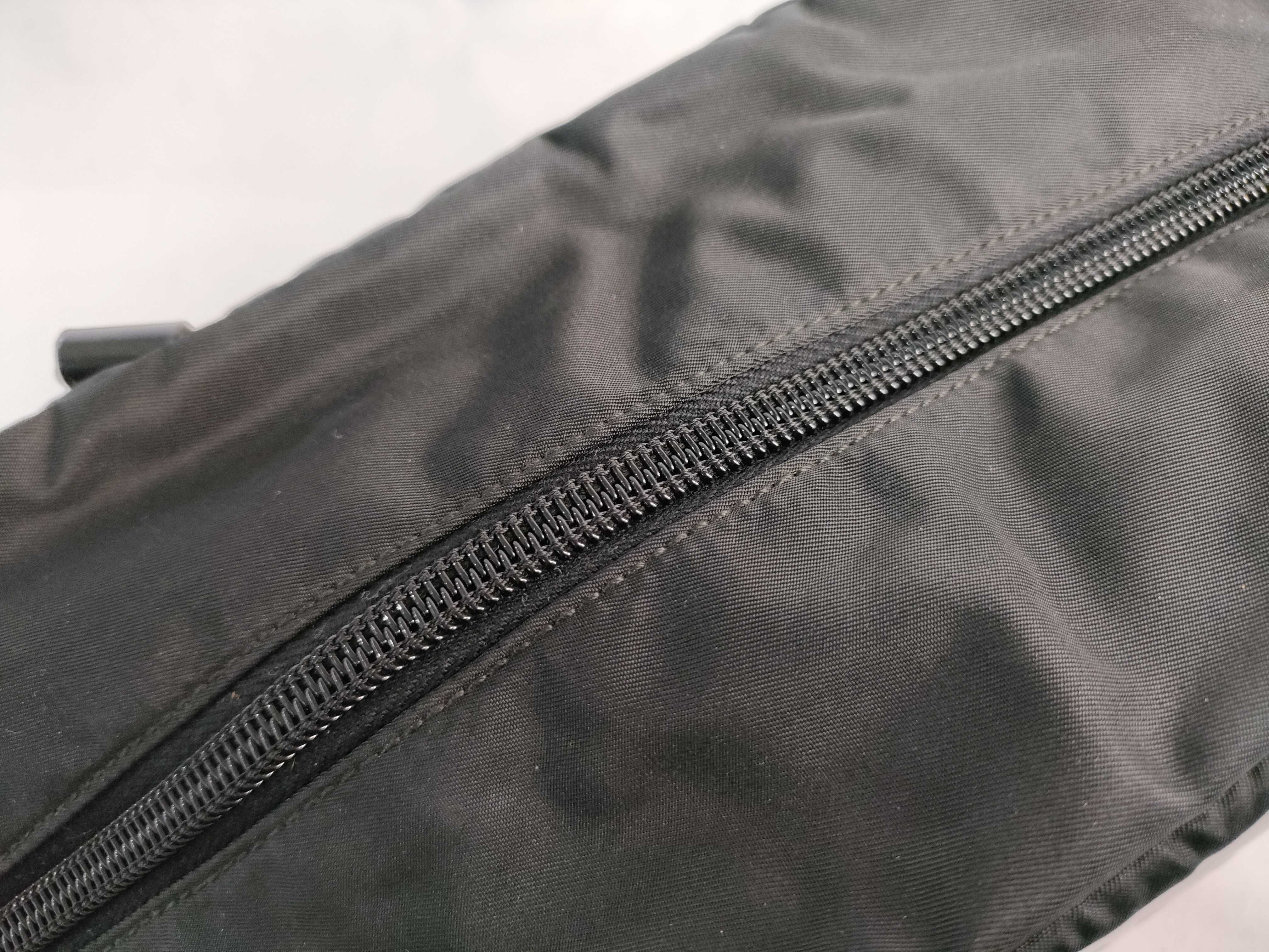 Nylon Prada Mini Boston Jacquard Nylon Leather Handbag — view 8