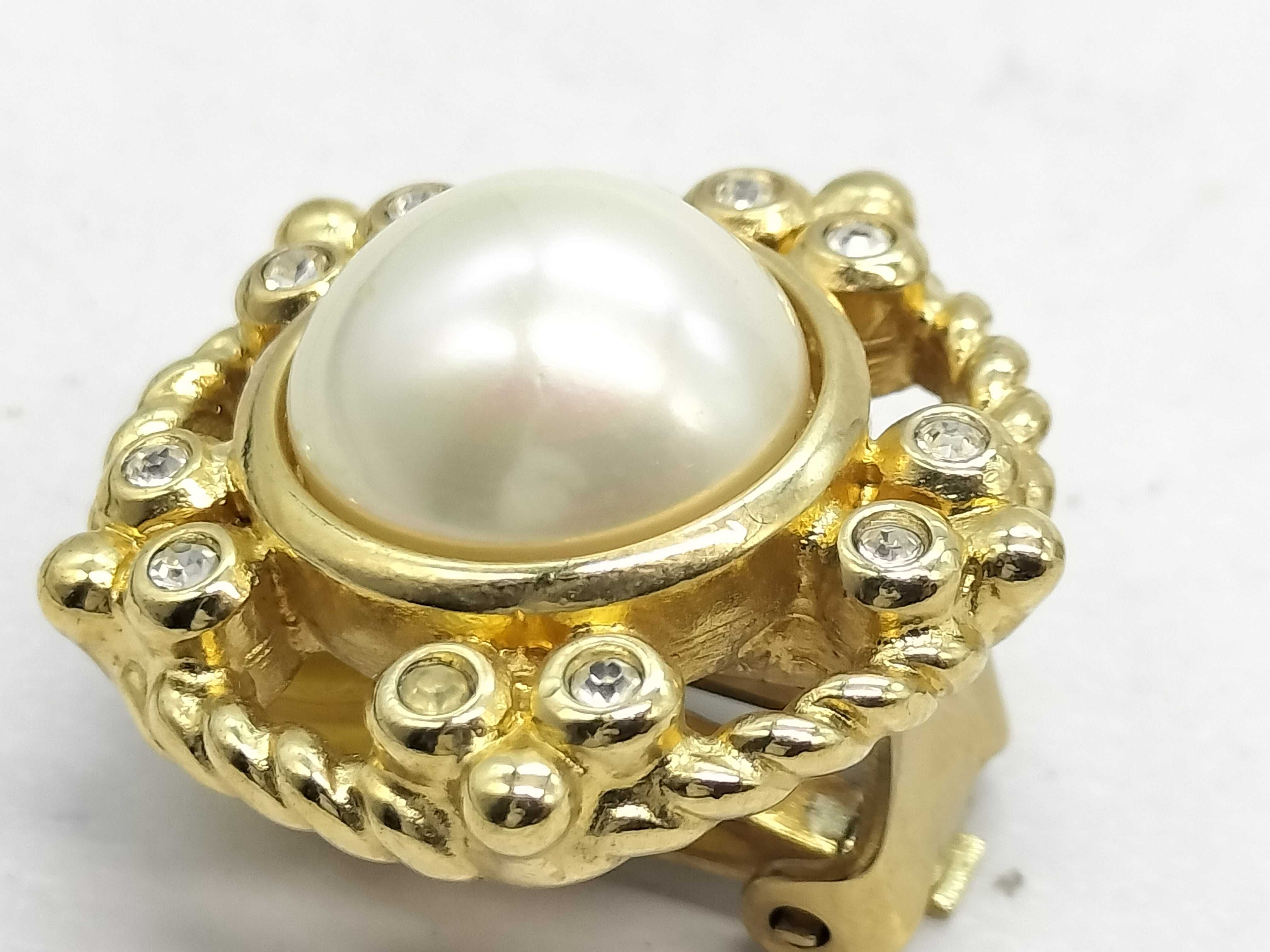 Earrings Vintage Rhinestone/Faux Pearl/Surface Earrings — view 8