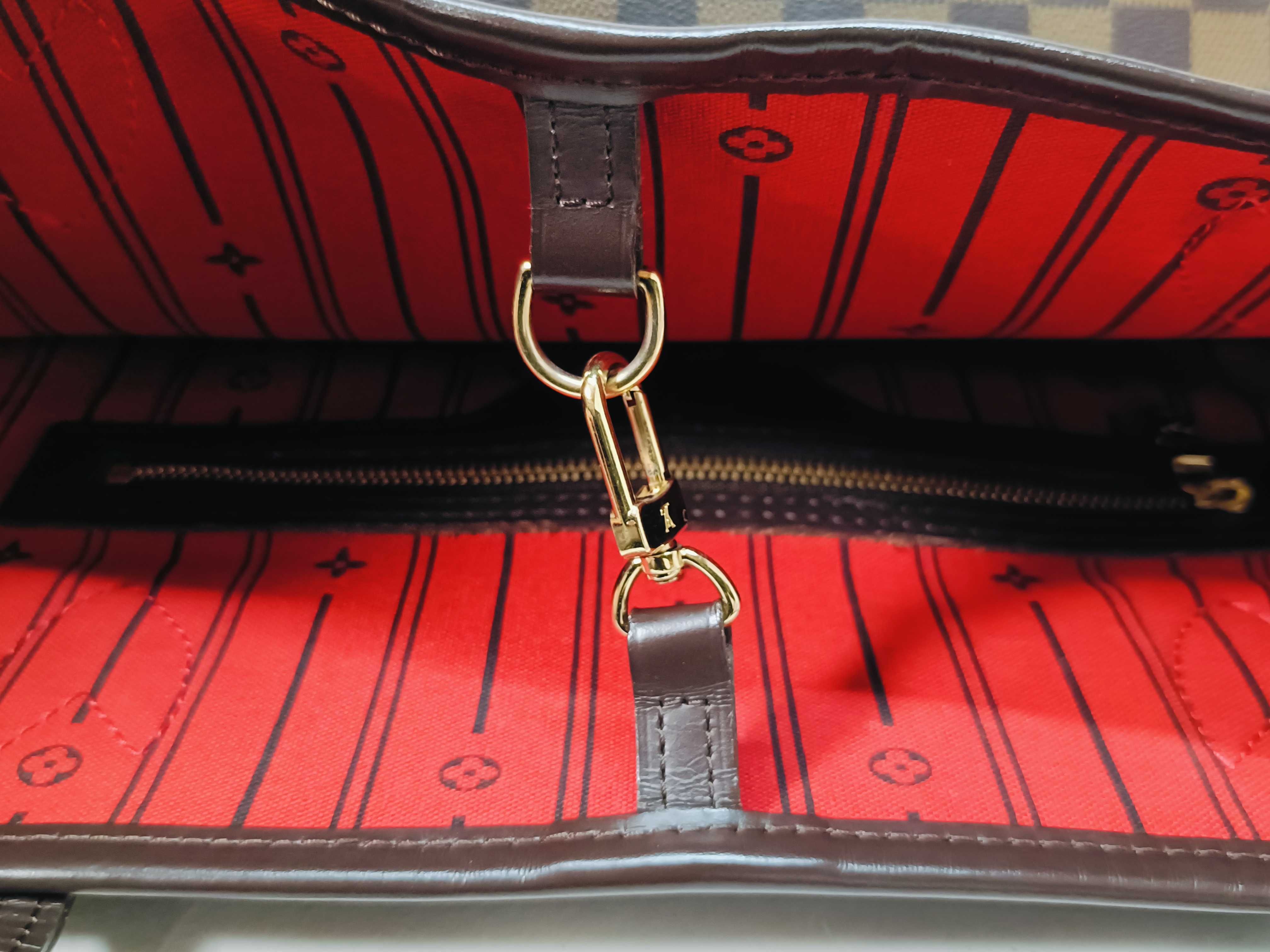 Damier N51105 Neverfull MM Tote Bag — view 8