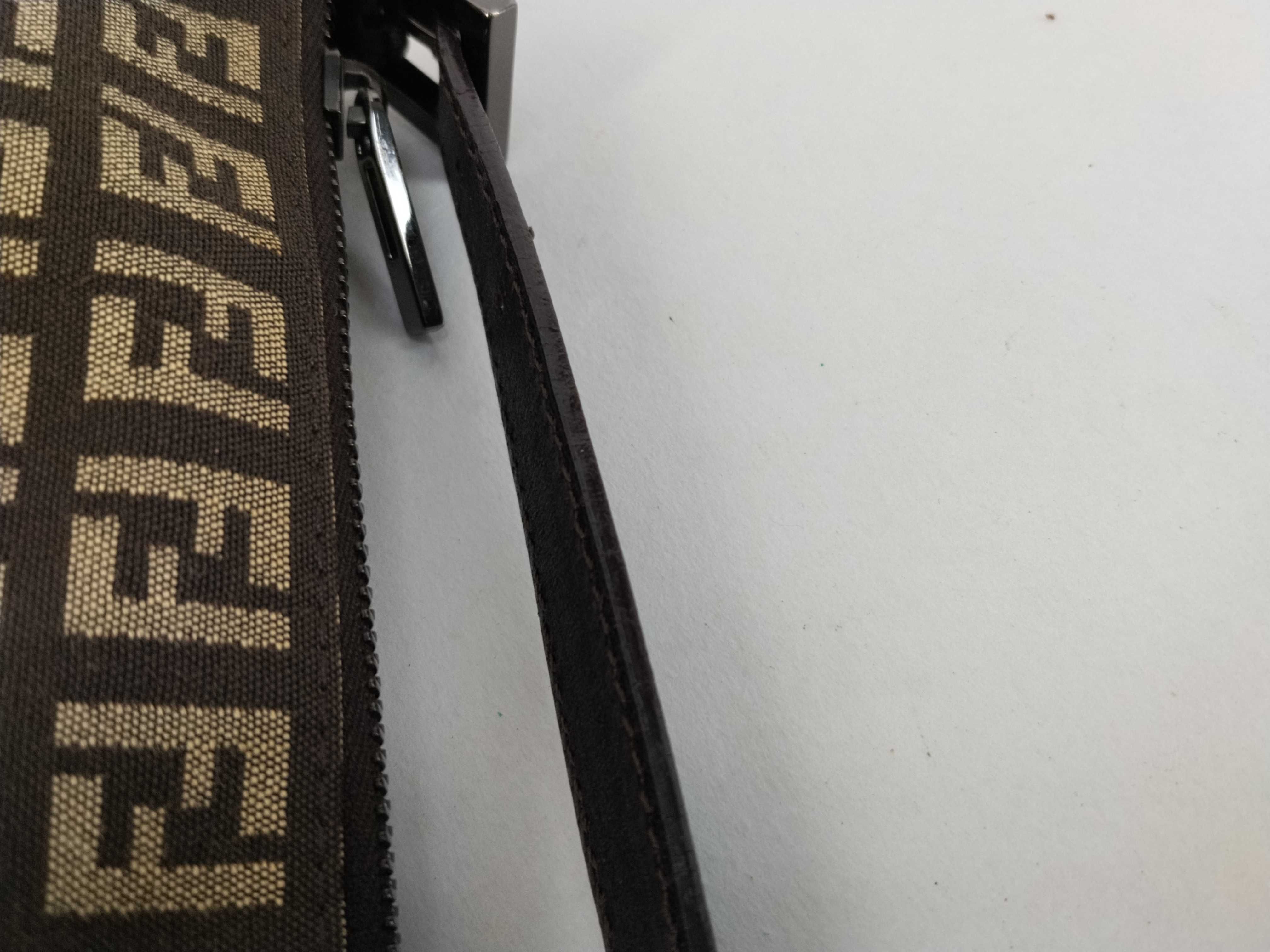 Zucca pattern Fendi Zucchino handbag, dark brown handbag — view 4