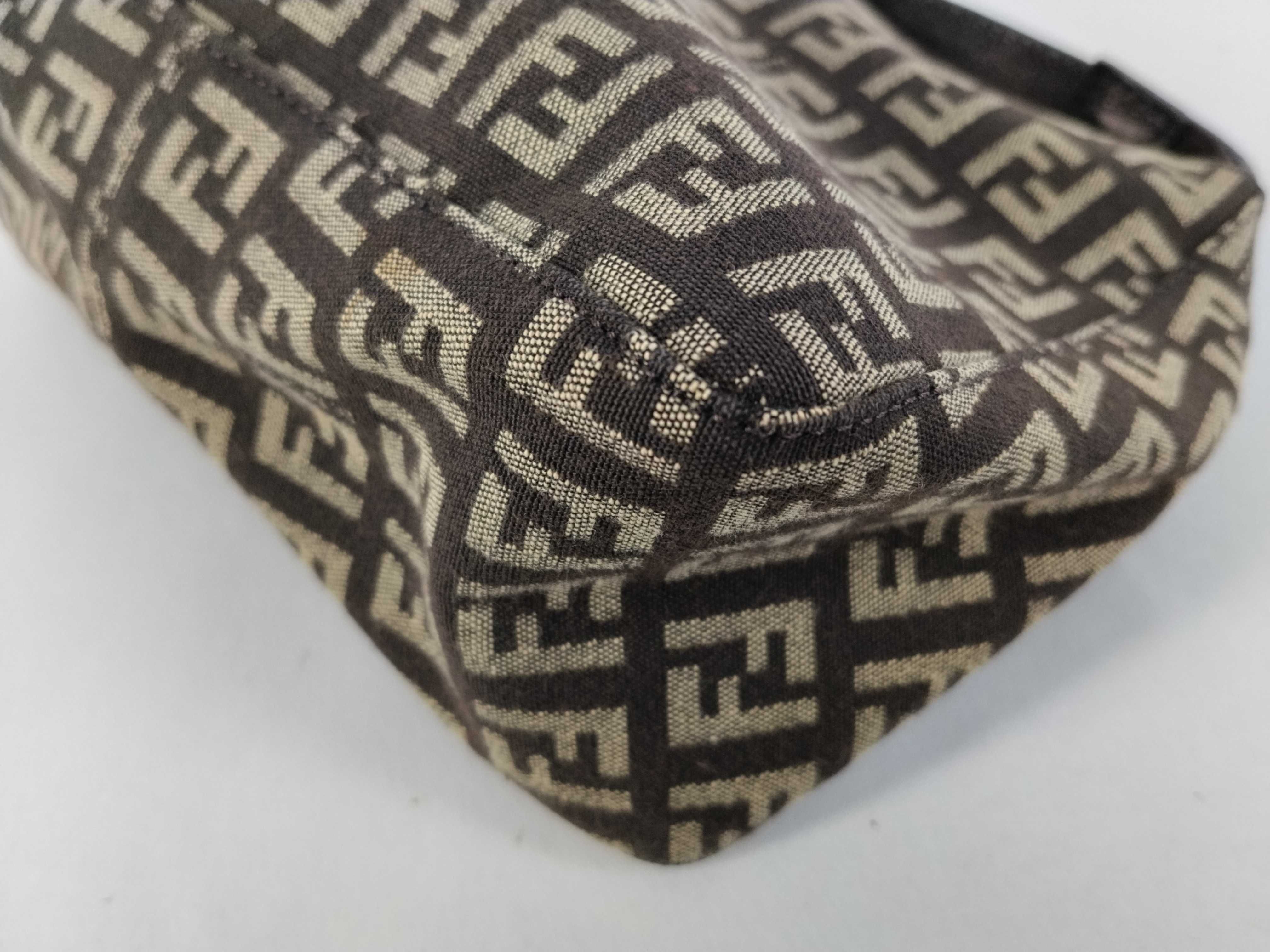 Zucca pattern Fendi Zucchino handbag, dark brown handbag — view 6