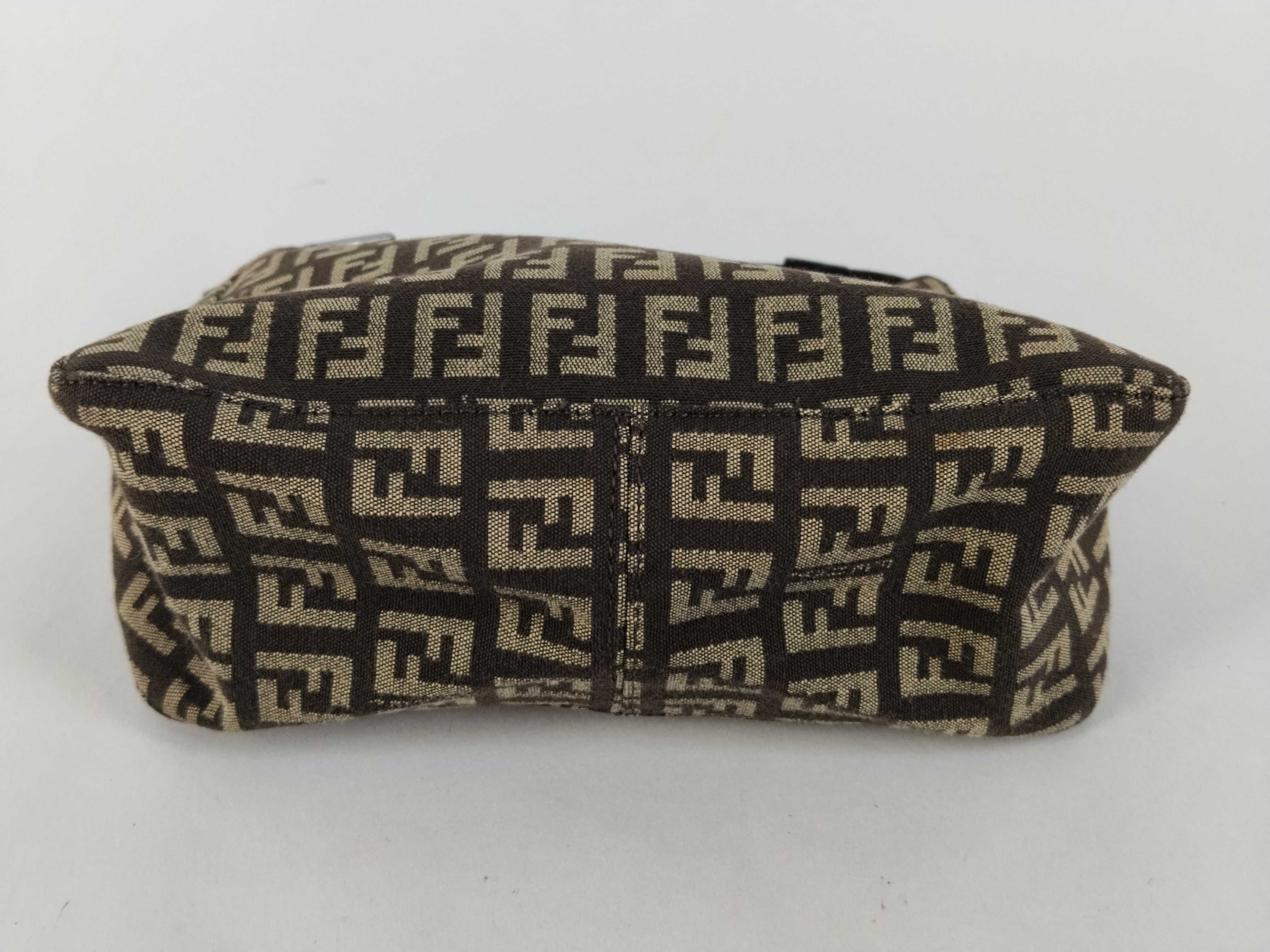 Zucca pattern Fendi Zucchino handbag, dark brown handbag — view 7