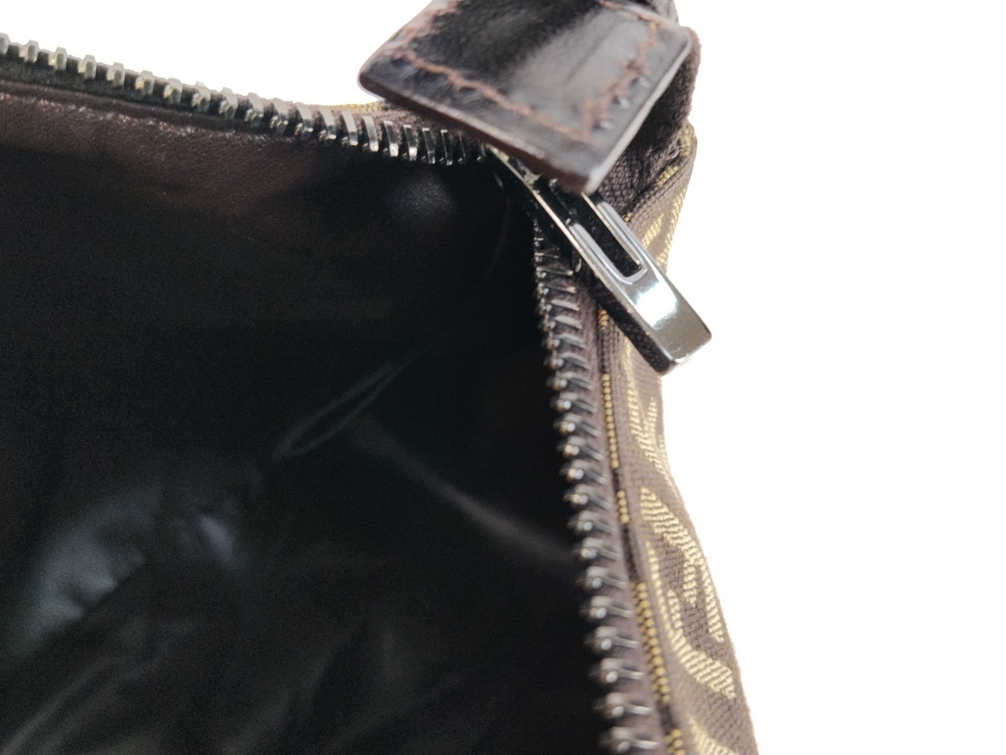 Zucca pattern Fendi Zucchino handbag, dark brown handbag — view 9