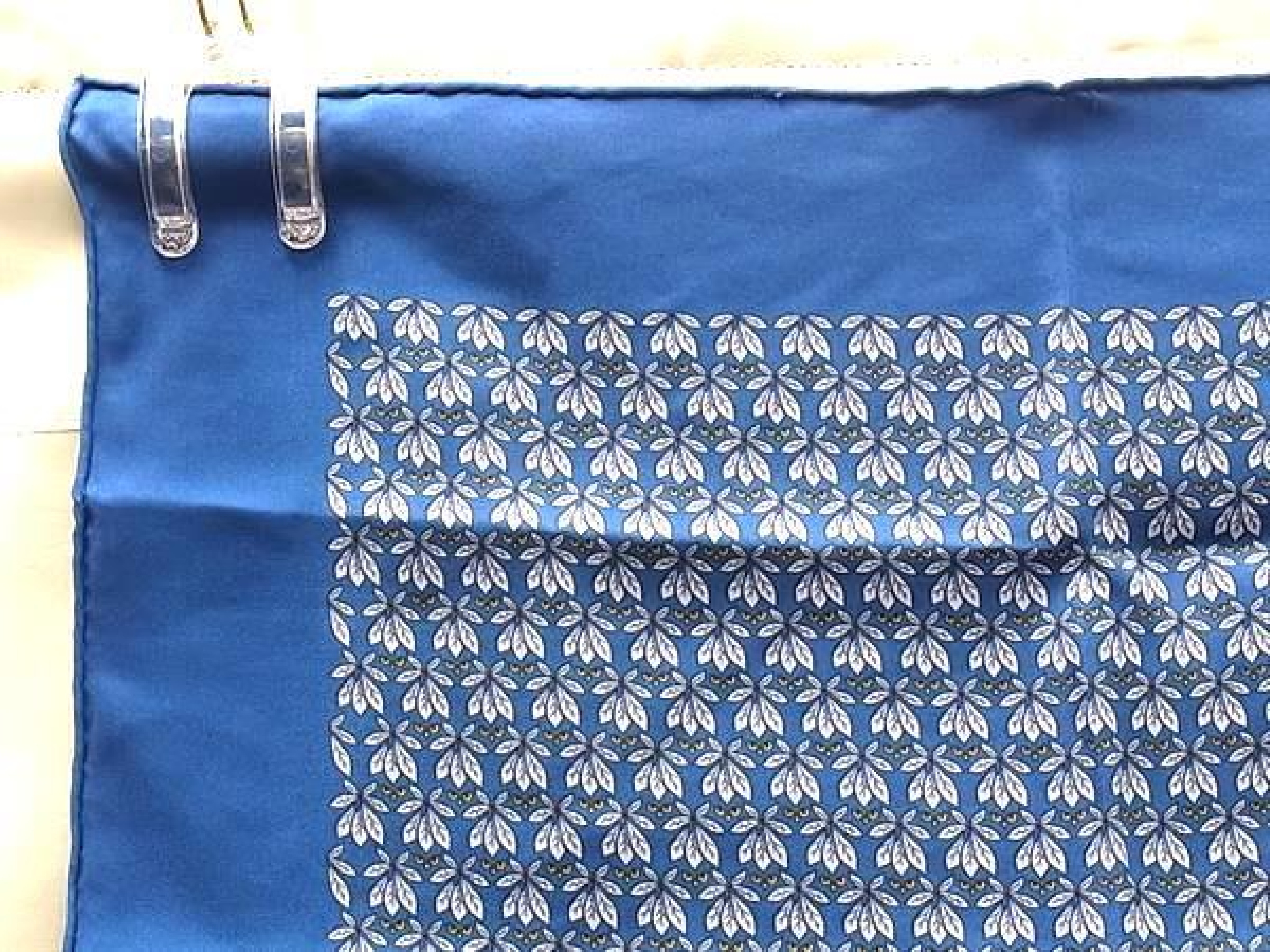 Carre 45 Petit Carre Gavroche 100% Silk Handkerchief Pocket Square Blue FX8889 Other Accessories — view 2
