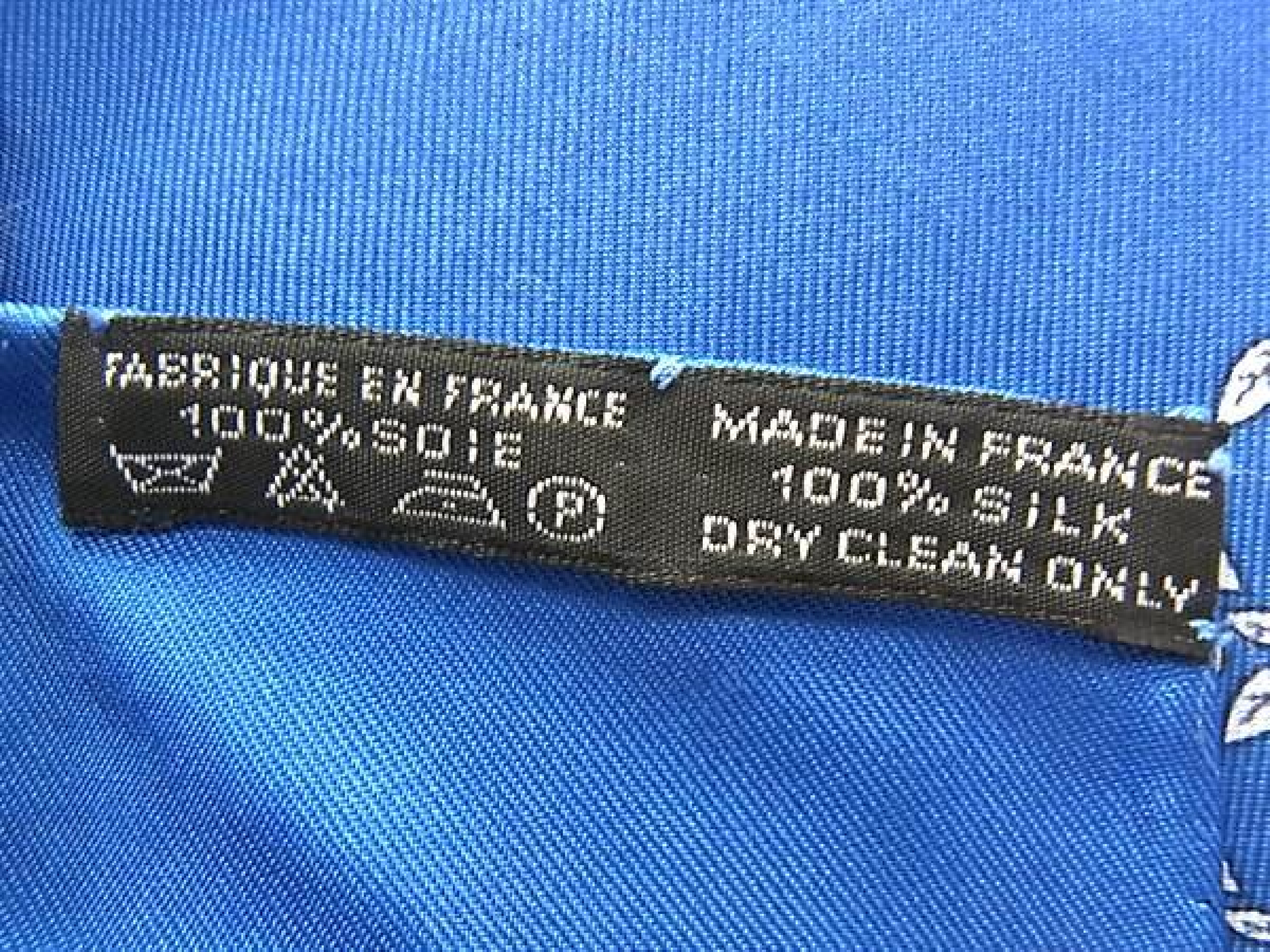 Carre 45 Petit Carre Gavroche 100% Silk Handkerchief Pocket Square Blue FX8889 Other Accessories — view 5
