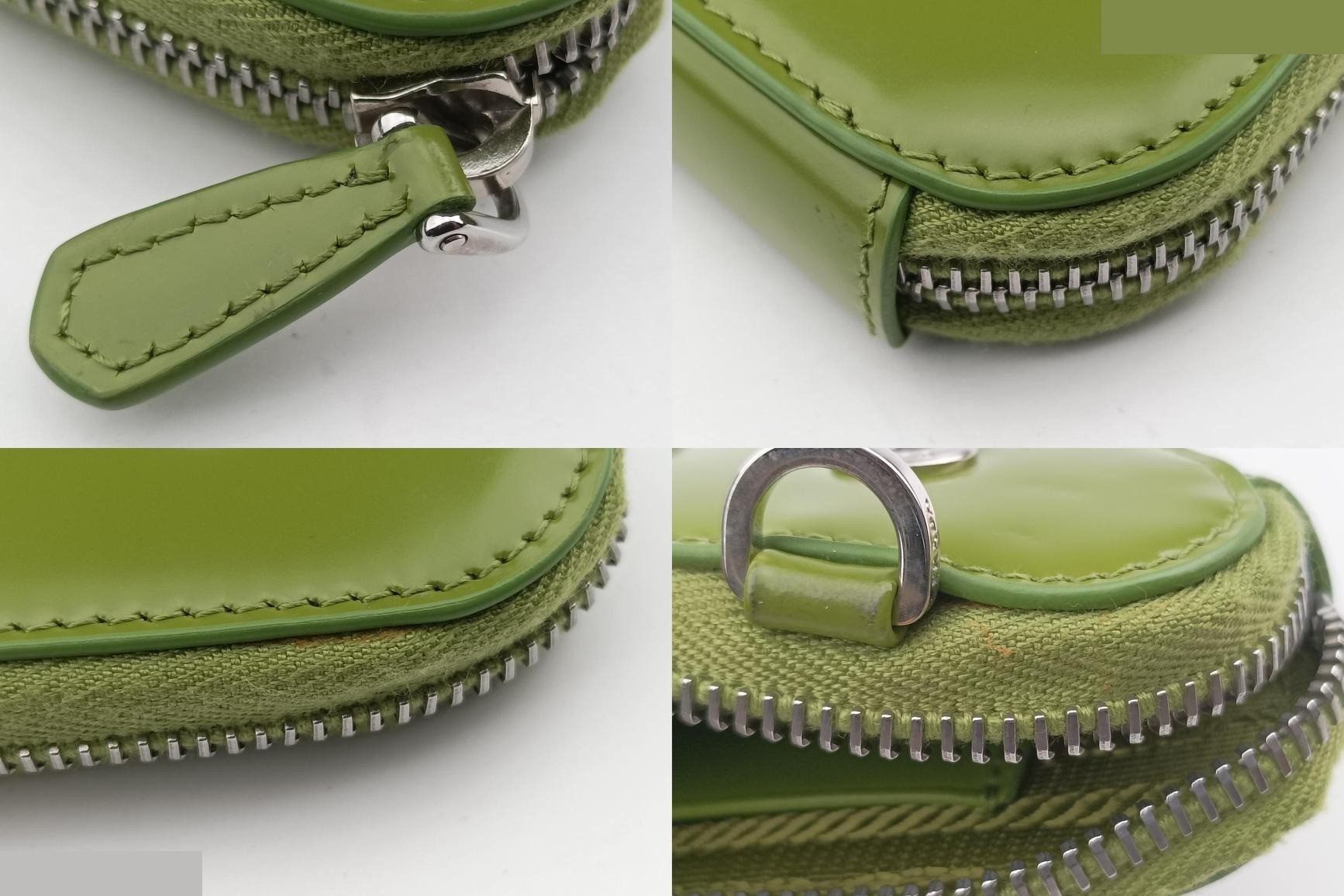 Triangle logo, Saffiano leather, green — view 9