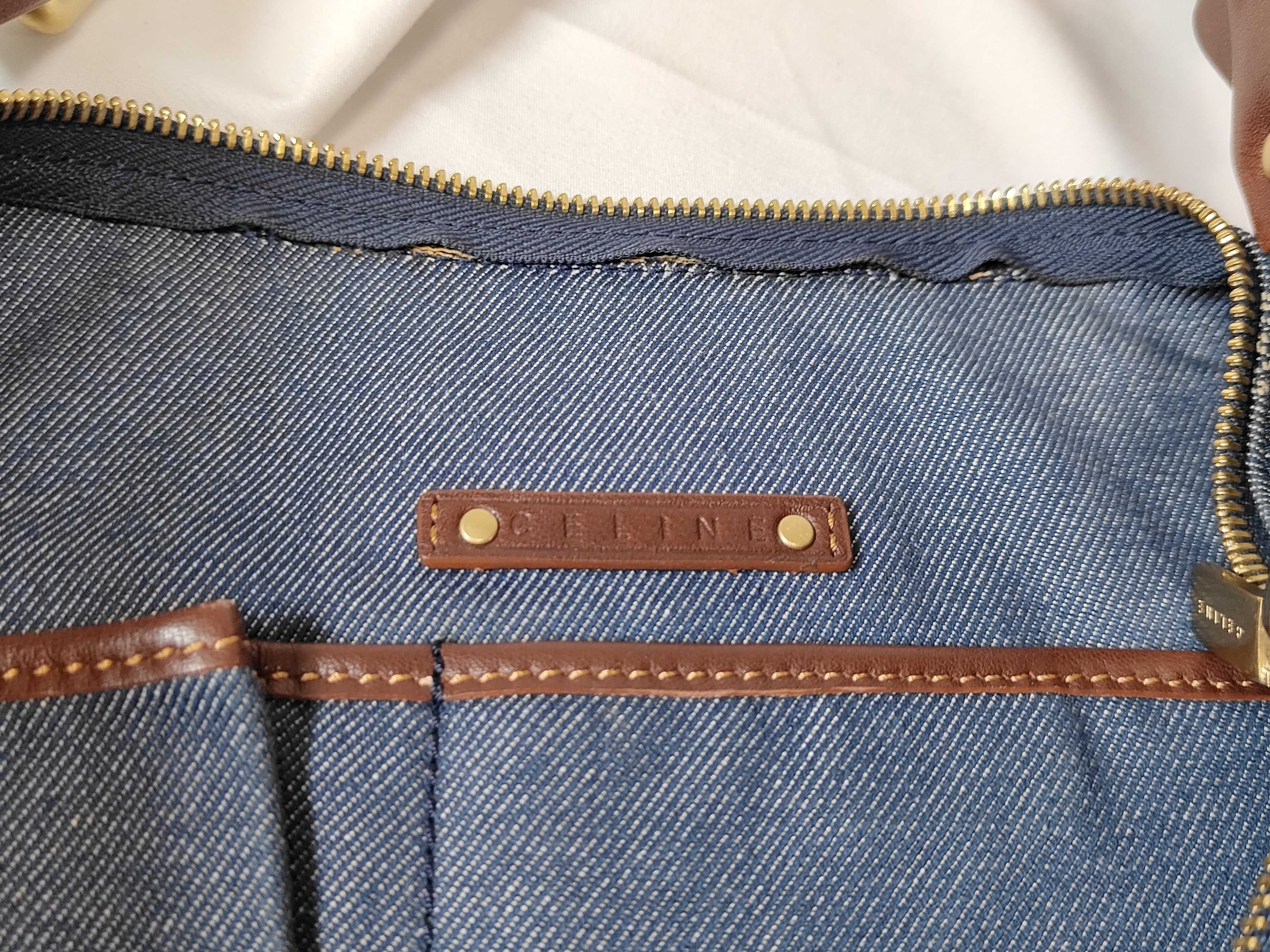 denim Macadam pattern one-shoulder bag, vintage shoulder bag — view 11