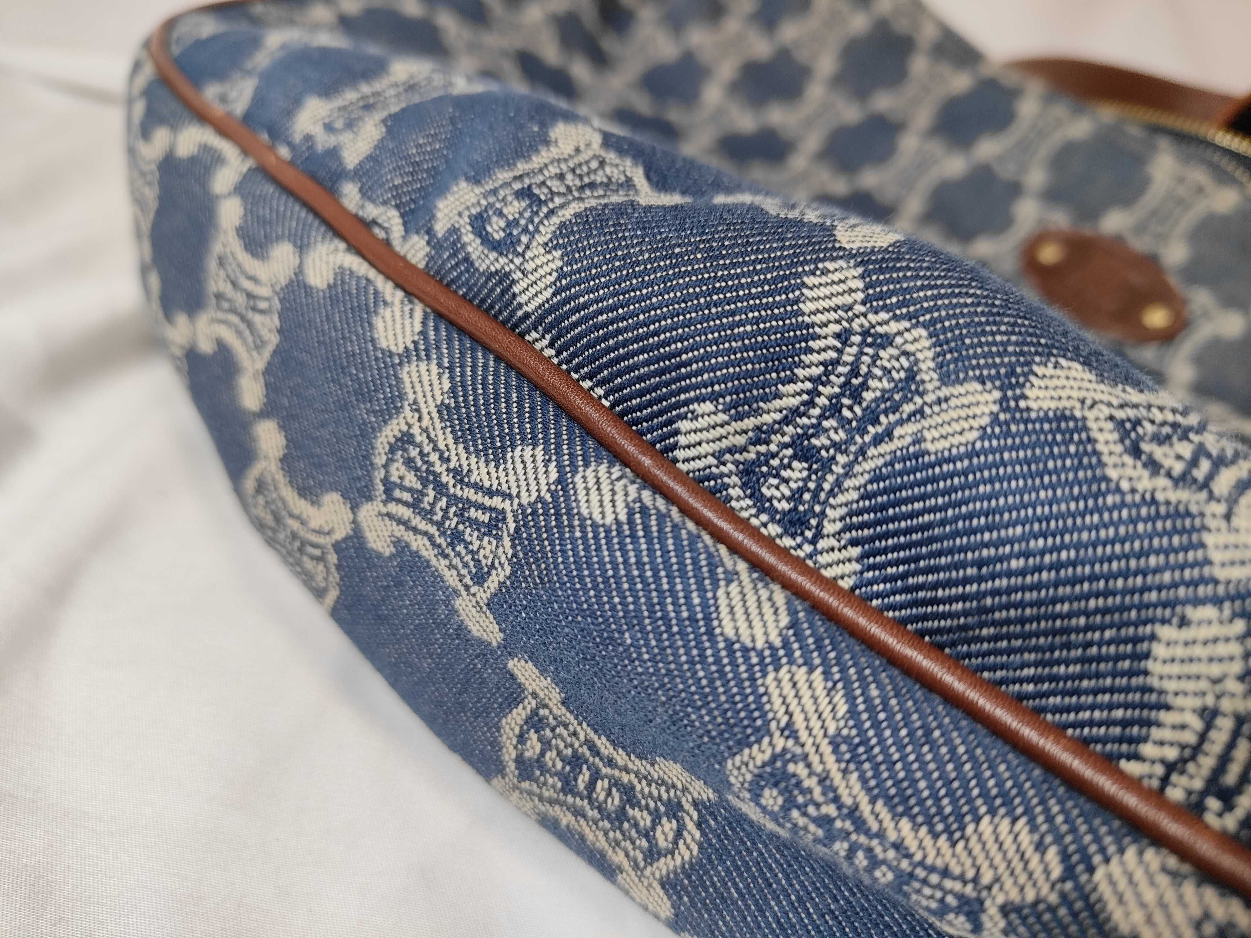 denim Macadam pattern one-shoulder bag, vintage shoulder bag — view 14