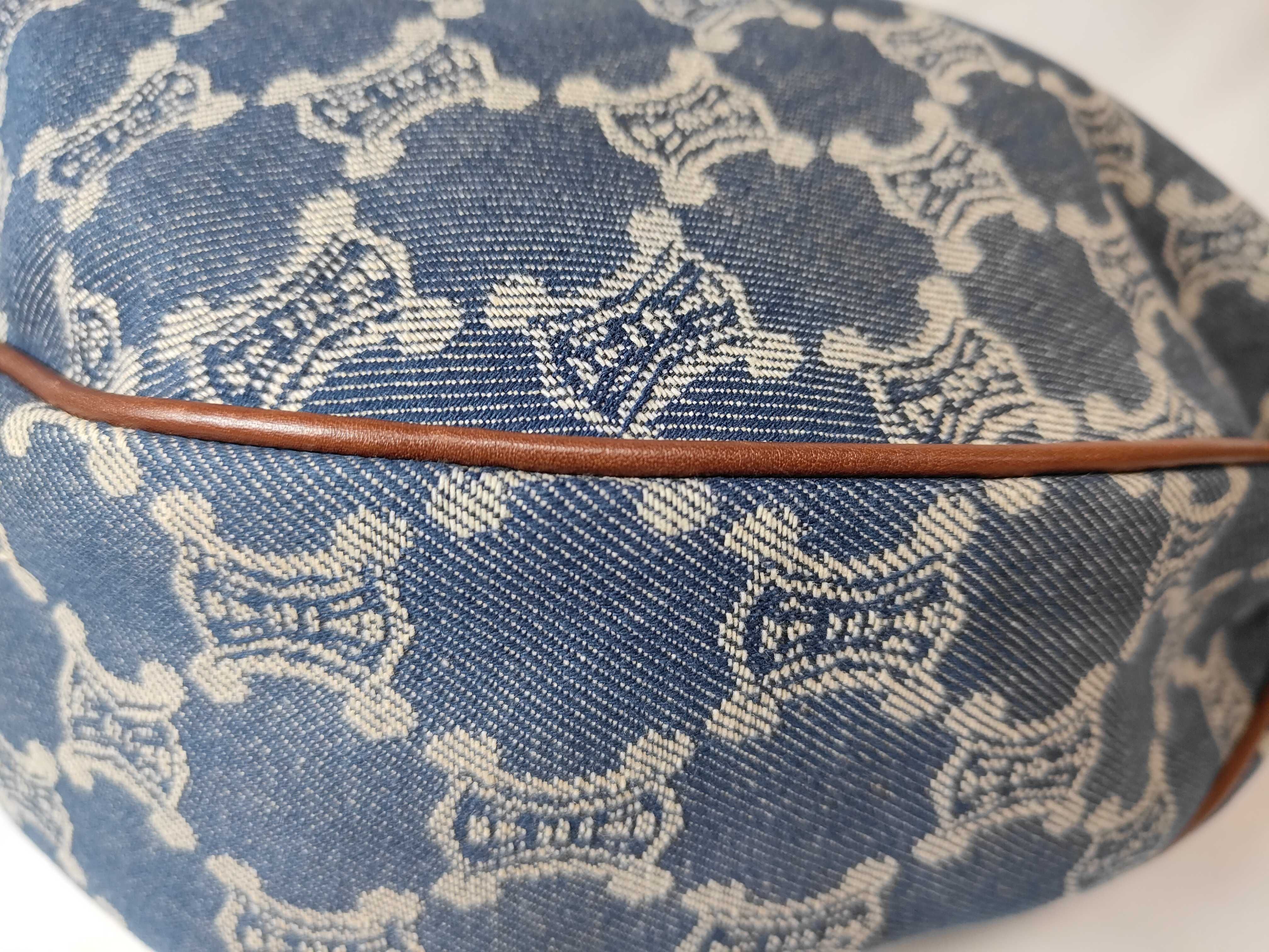 denim Macadam pattern one-shoulder bag, vintage shoulder bag — view 6