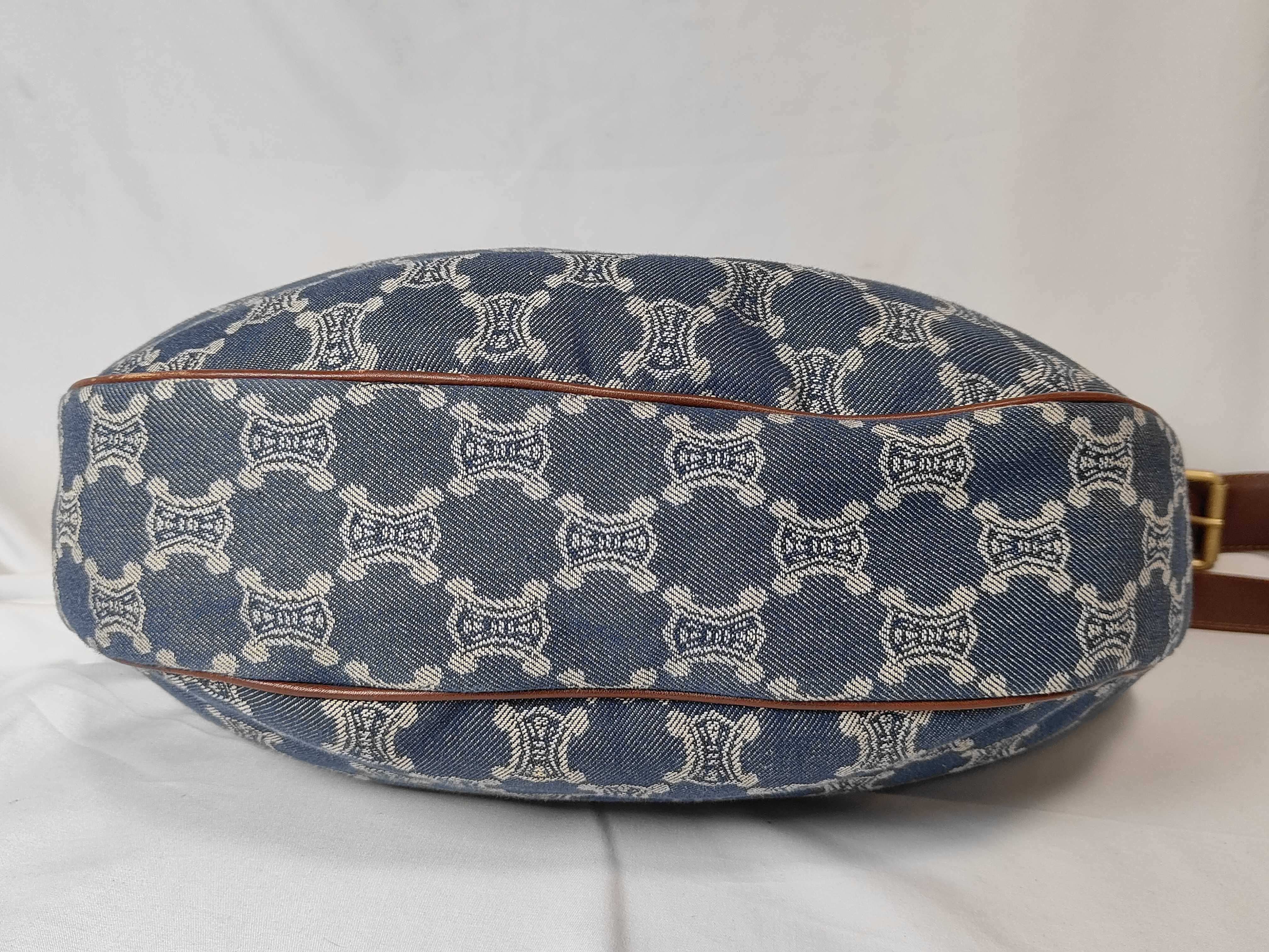 denim Macadam pattern one-shoulder bag, vintage shoulder bag — view 7