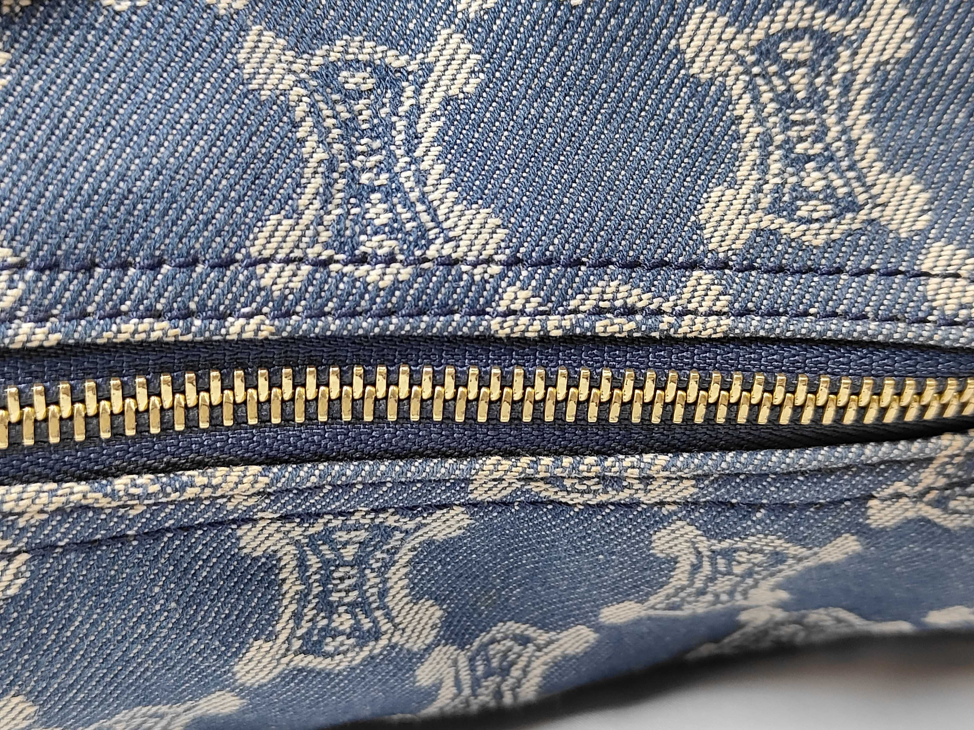 denim Macadam pattern one-shoulder bag, vintage shoulder bag — view 8