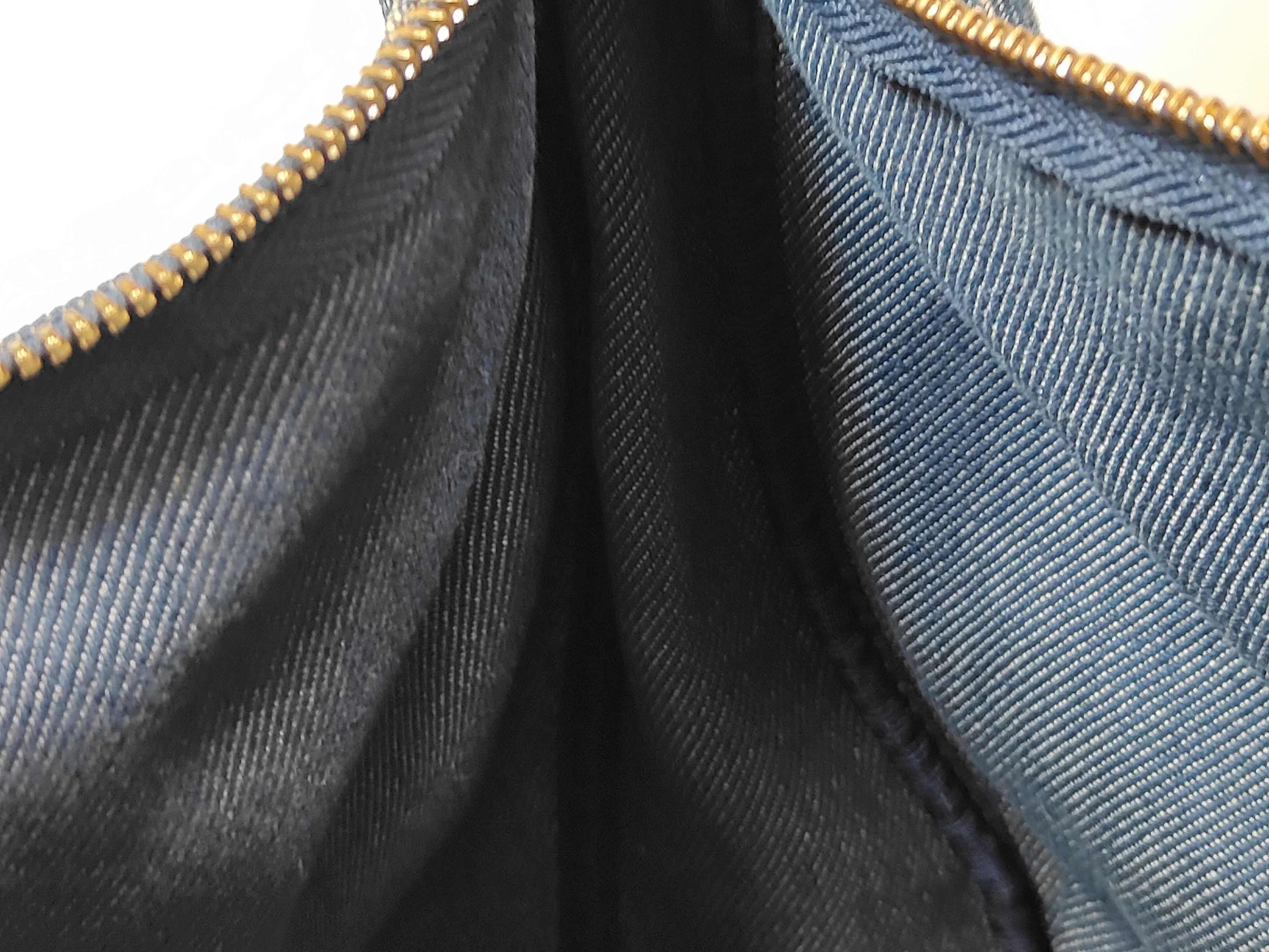 denim Macadam pattern one-shoulder bag, vintage shoulder bag — view 9