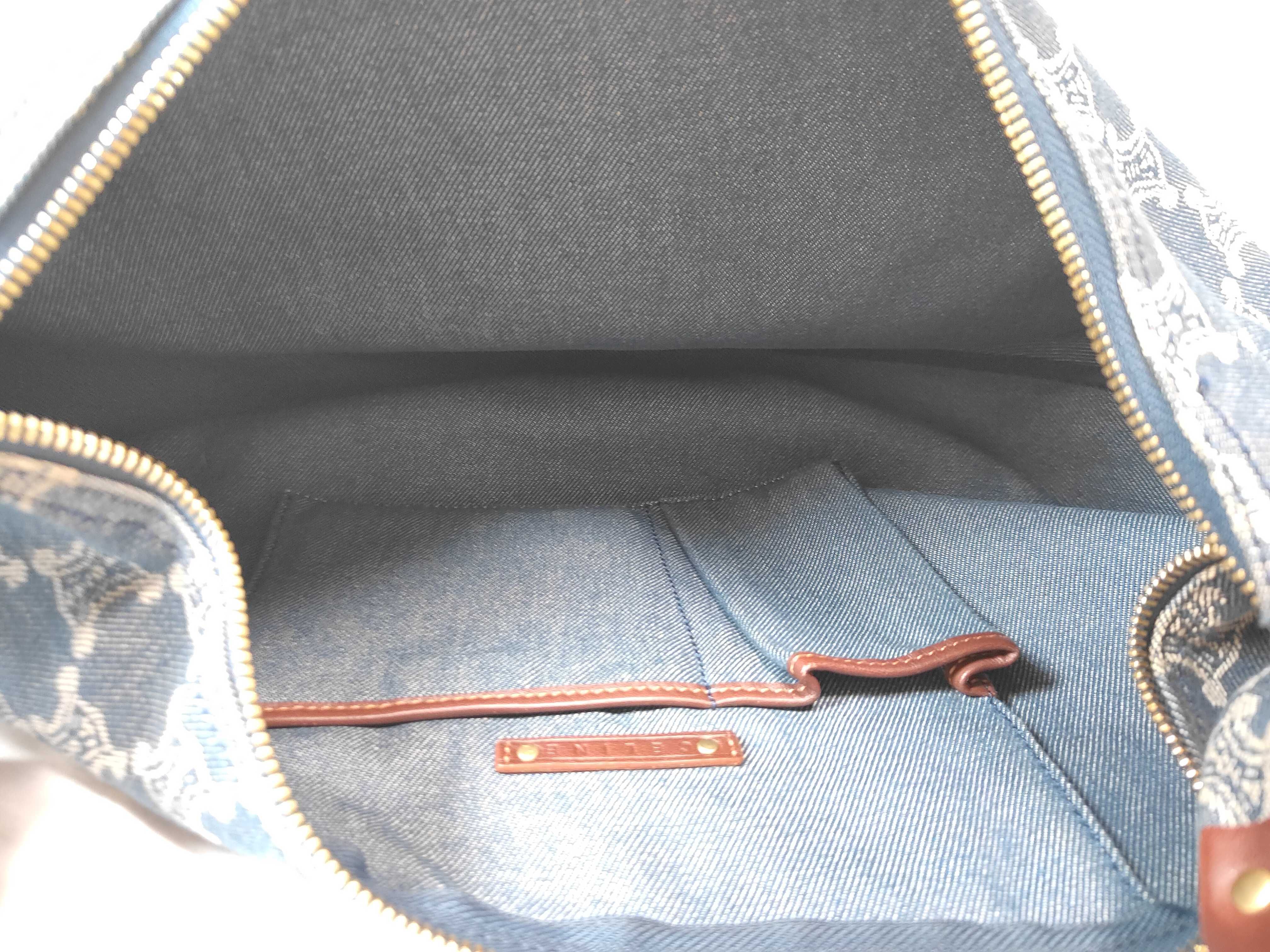 denim Macadam pattern one-shoulder bag, vintage shoulder bag — view 10