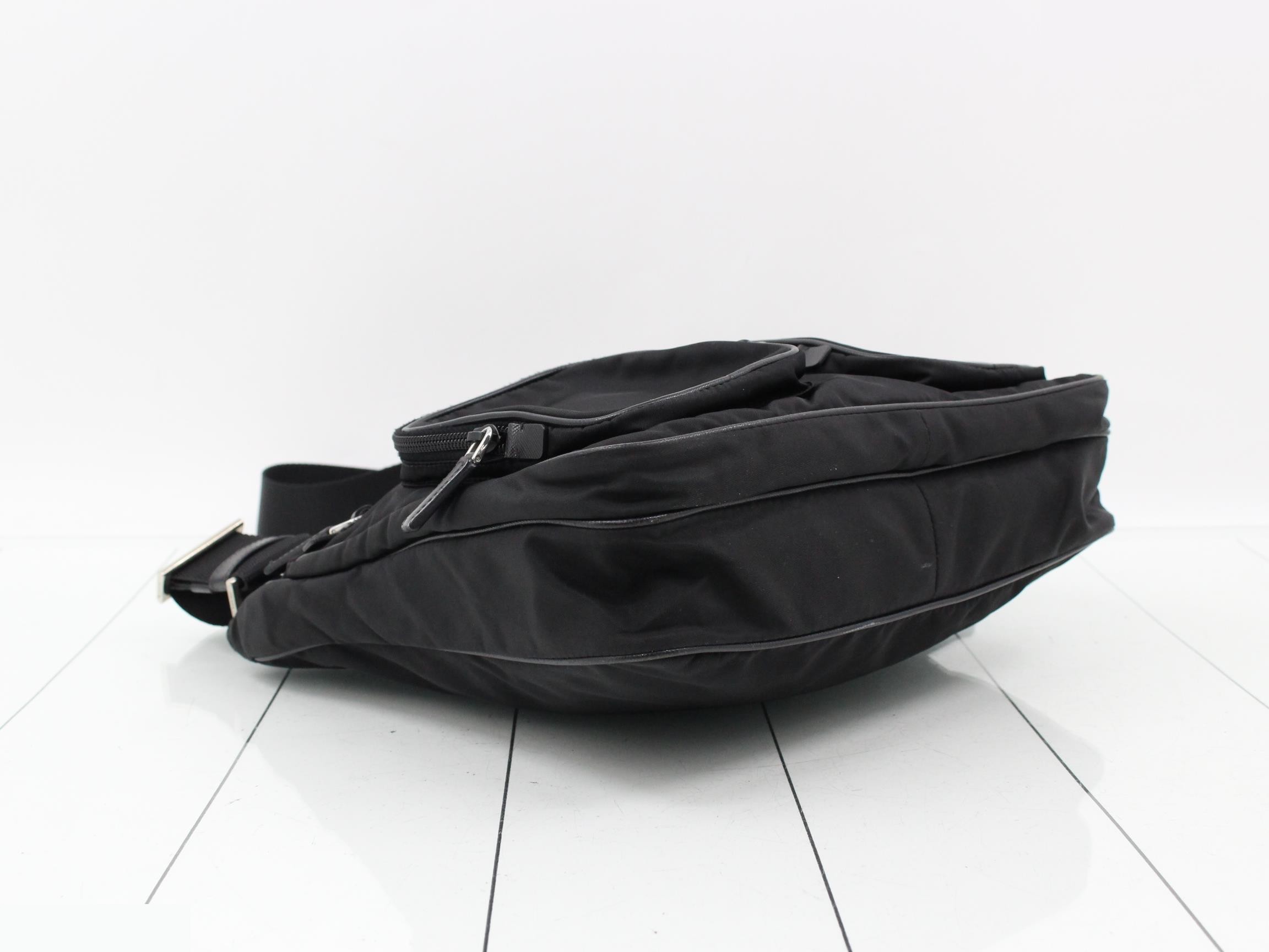 Nylon and leather shoulder bag — view 5