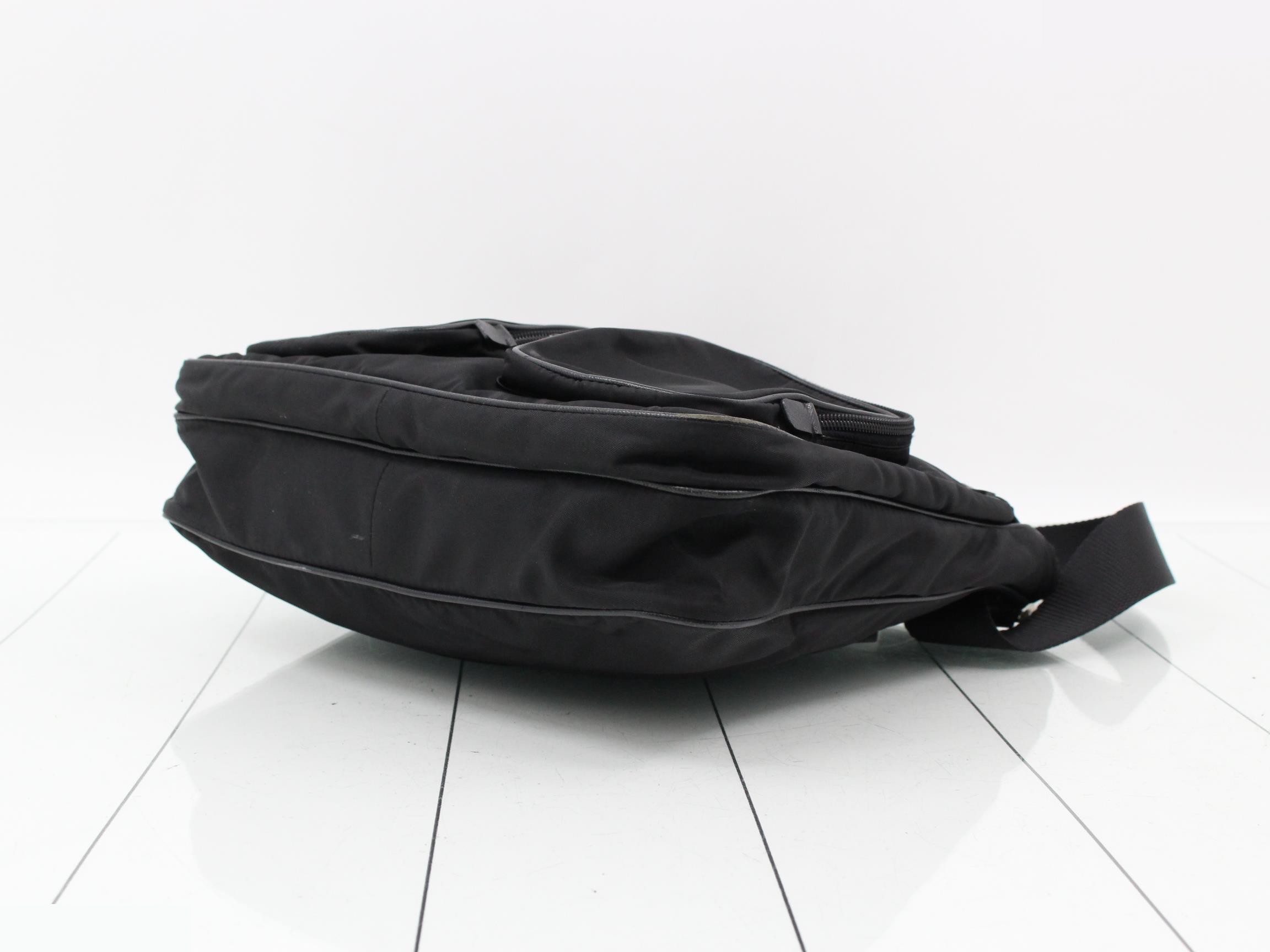 Nylon and leather shoulder bag — view 6