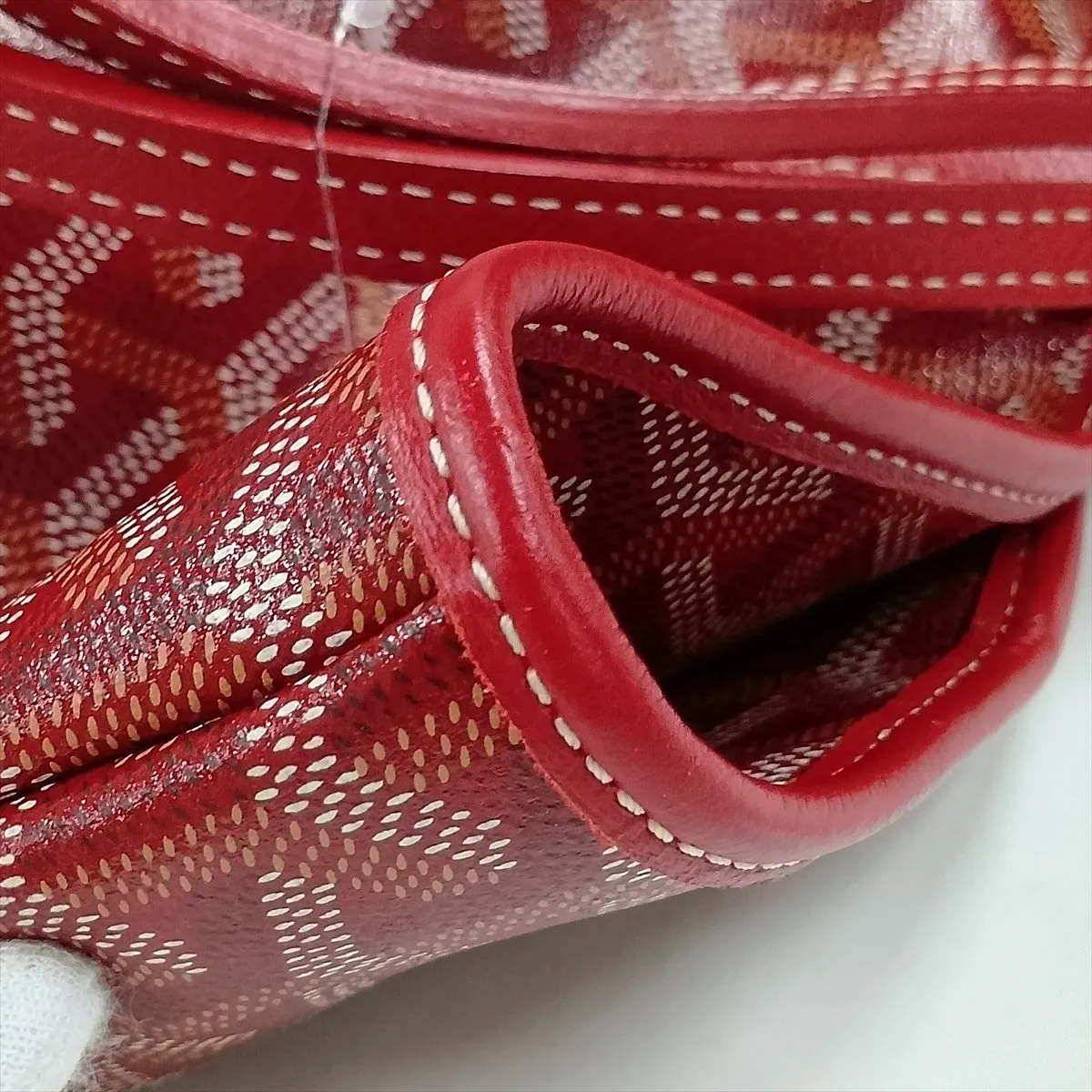 Artois PM PVC x Leather Tote Bag, Red — view 11