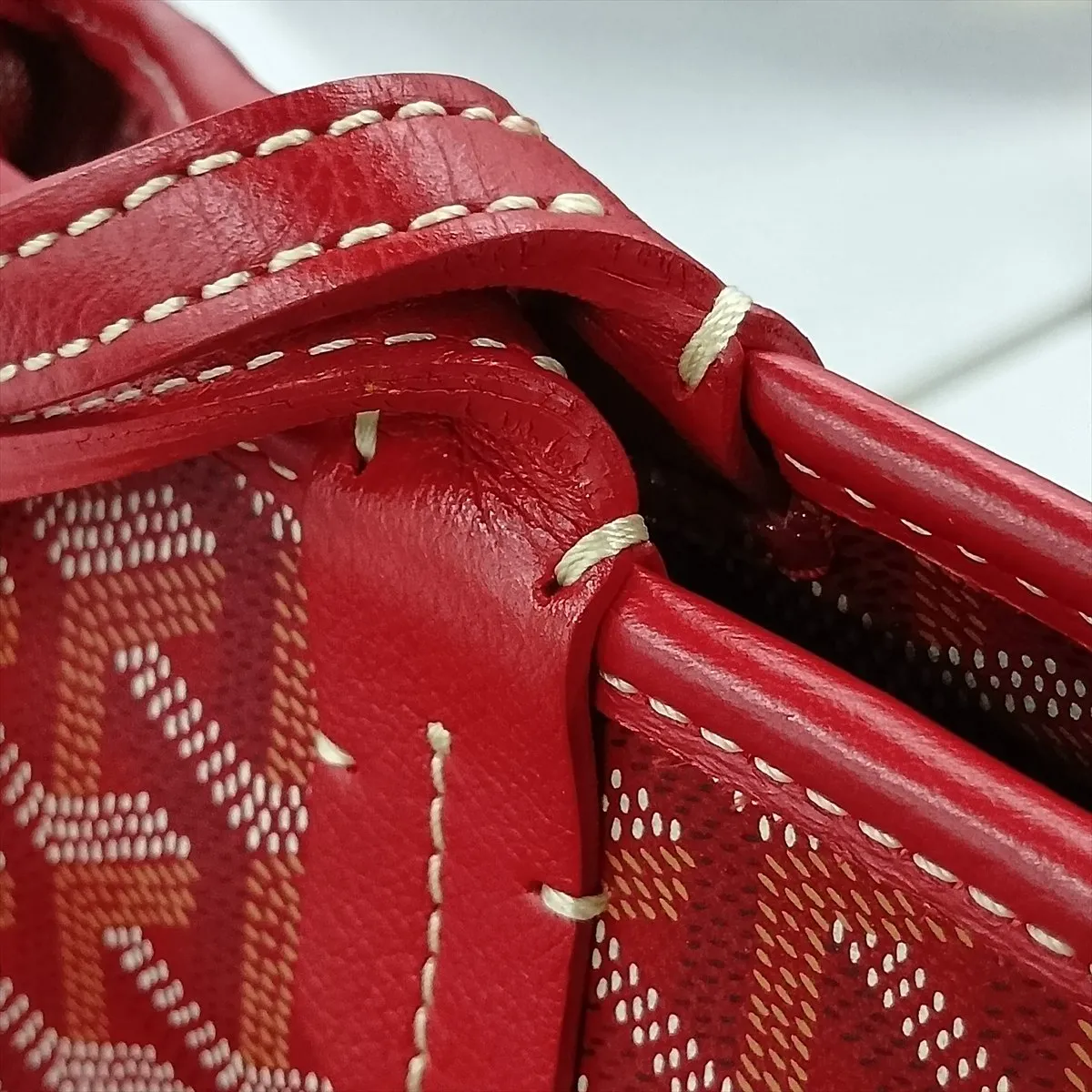 Artois PM PVC x Leather Tote Bag, Red — view 12
