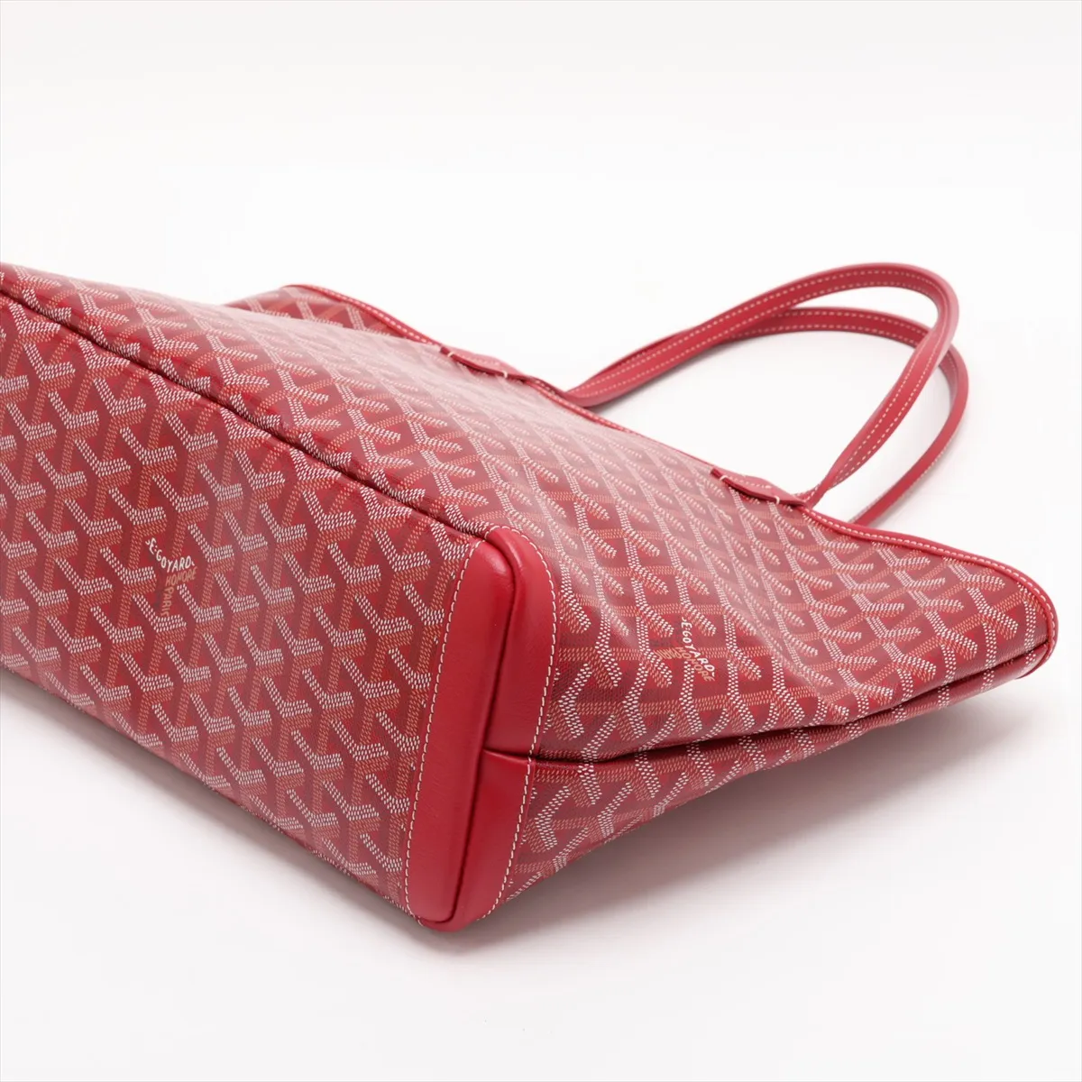 Artois PM PVC x Leather Tote Bag, Red — view 3